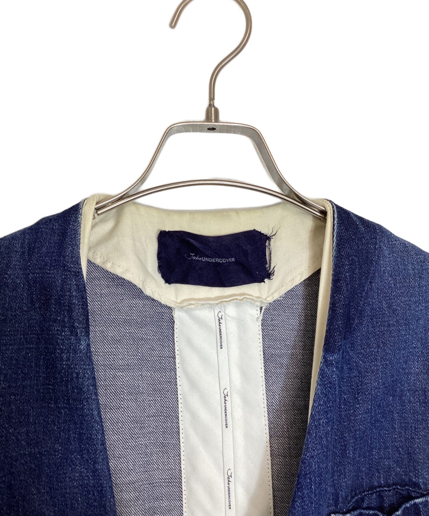 [Pre-owned] JohnUNDERCOVER Cropped Indigo Denim Coat