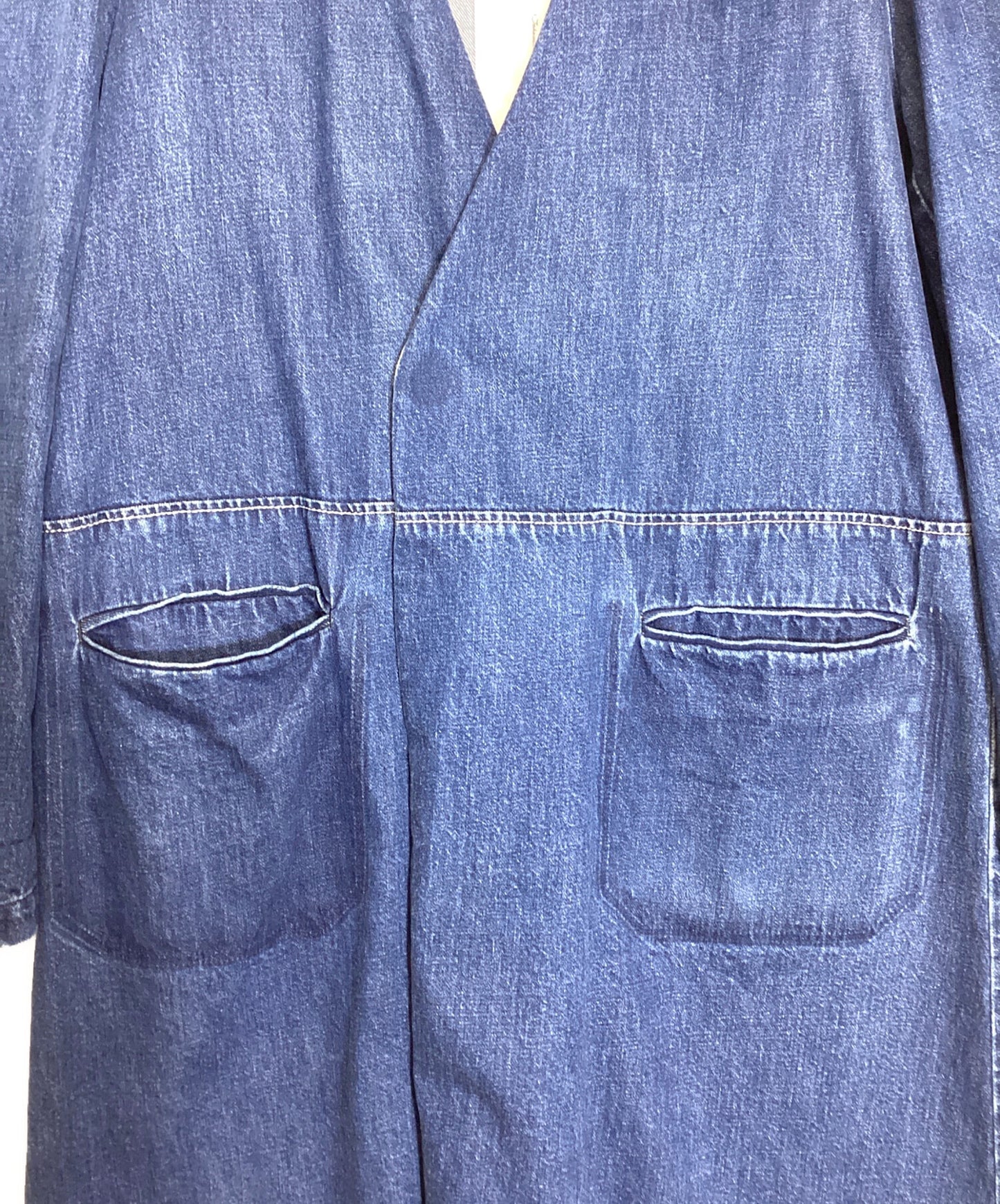 [Pre-owned] JohnUNDERCOVER Cropped Indigo Denim Coat