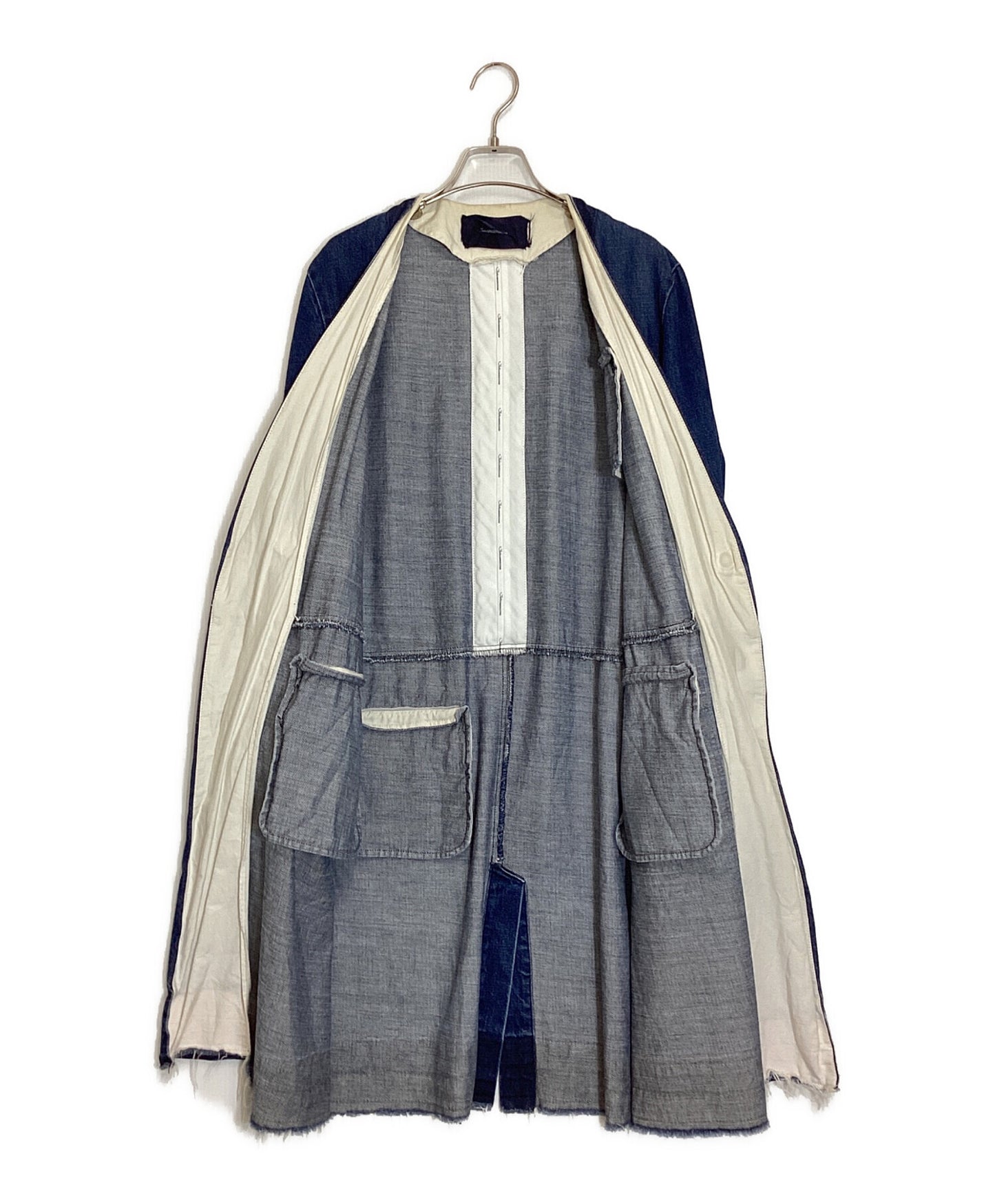 [Pre-owned] JohnUNDERCOVER Cropped Indigo Denim Coat