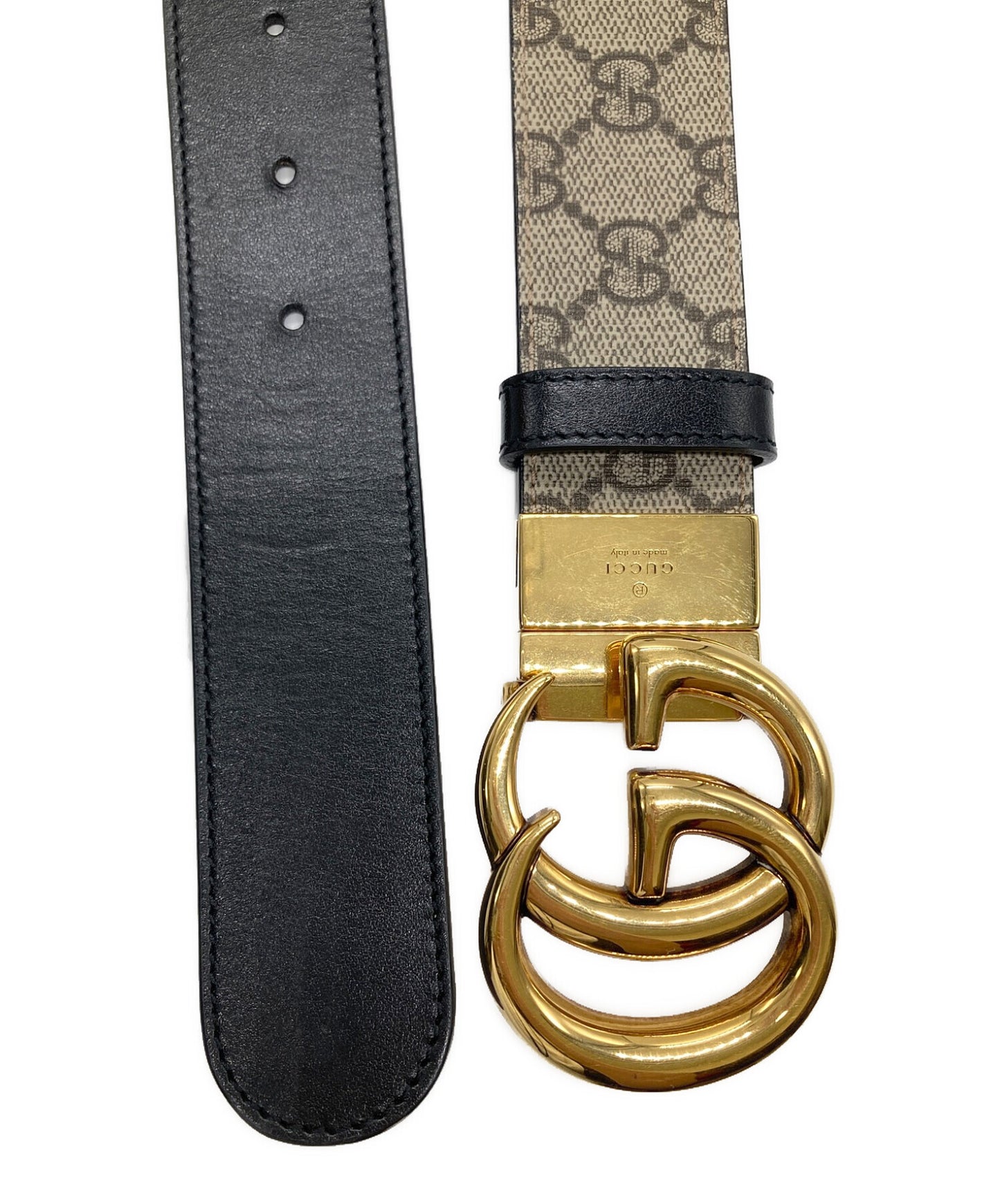 [Pre-owned] GUCCI GG Marmont Reversible Belt 659416