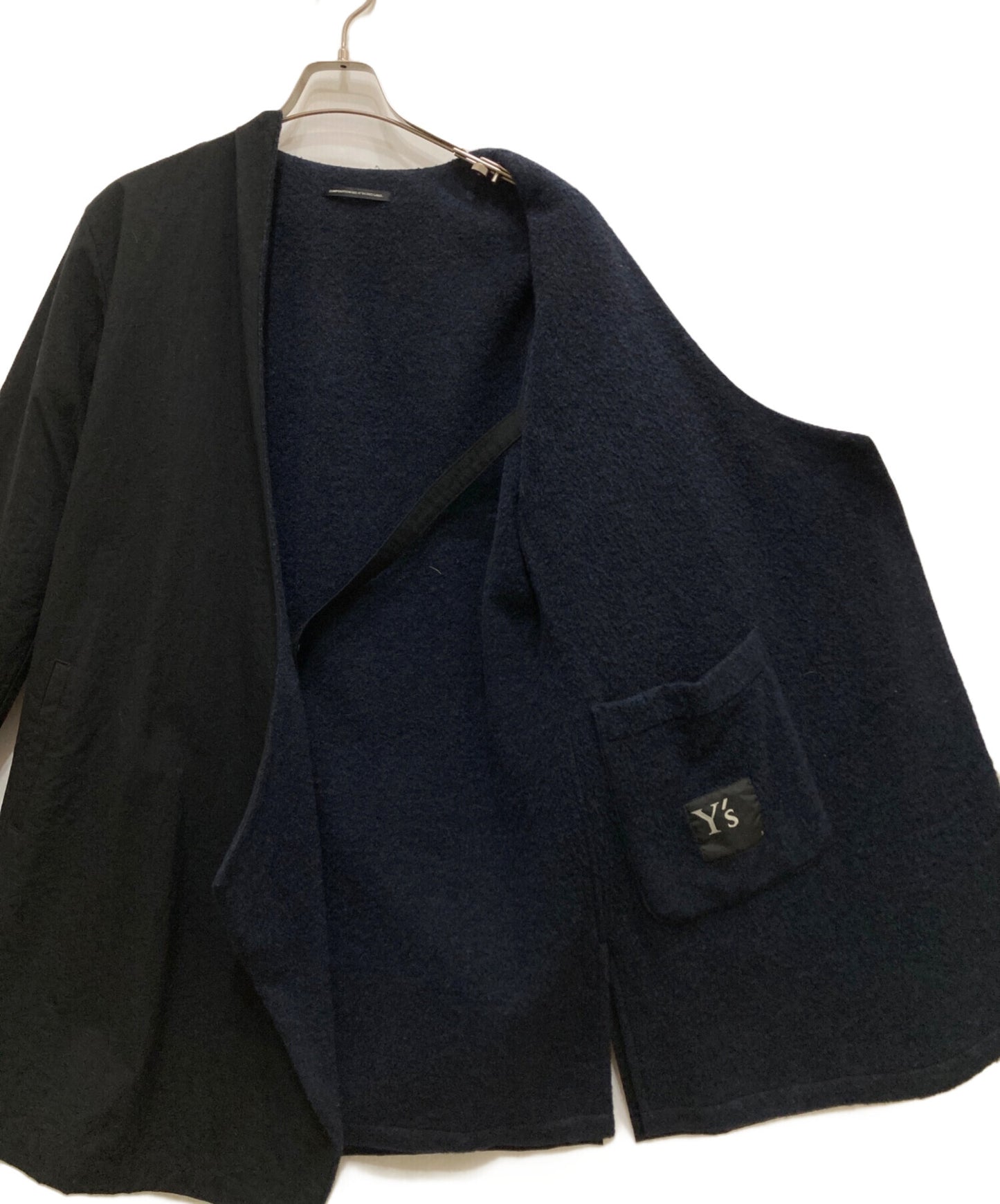 [Pre-owned] Y's collarless gown coat YX-J13-809