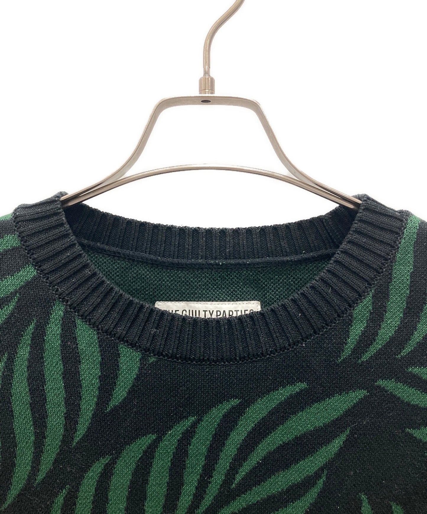 [Pre-owned] WACKO MARIA LEAF JACQUARD SWEATER