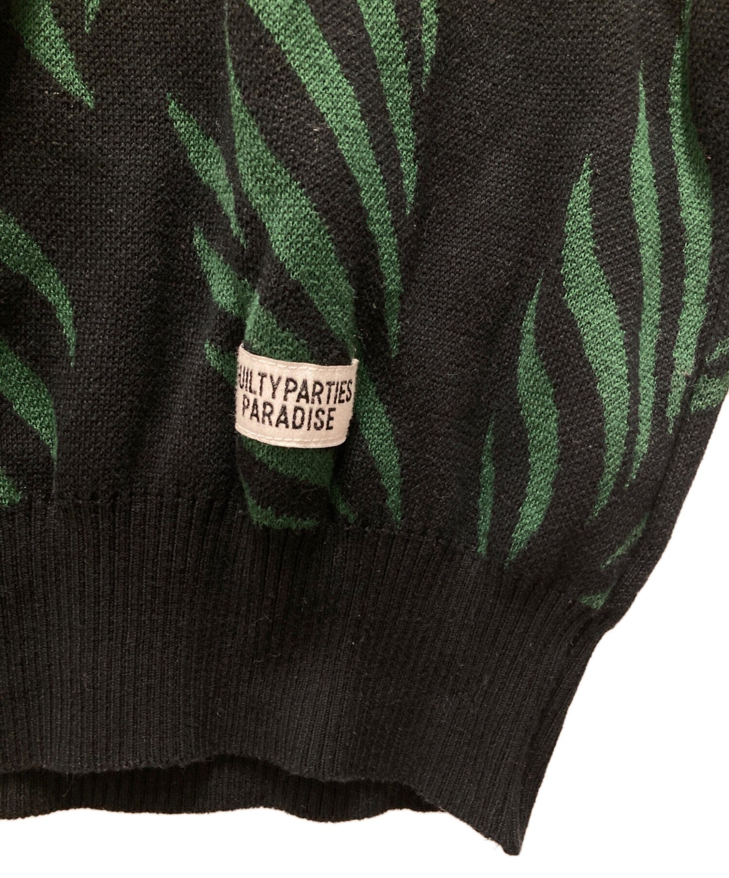 [Pre-owned] WACKO MARIA LEAF JACQUARD SWEATER