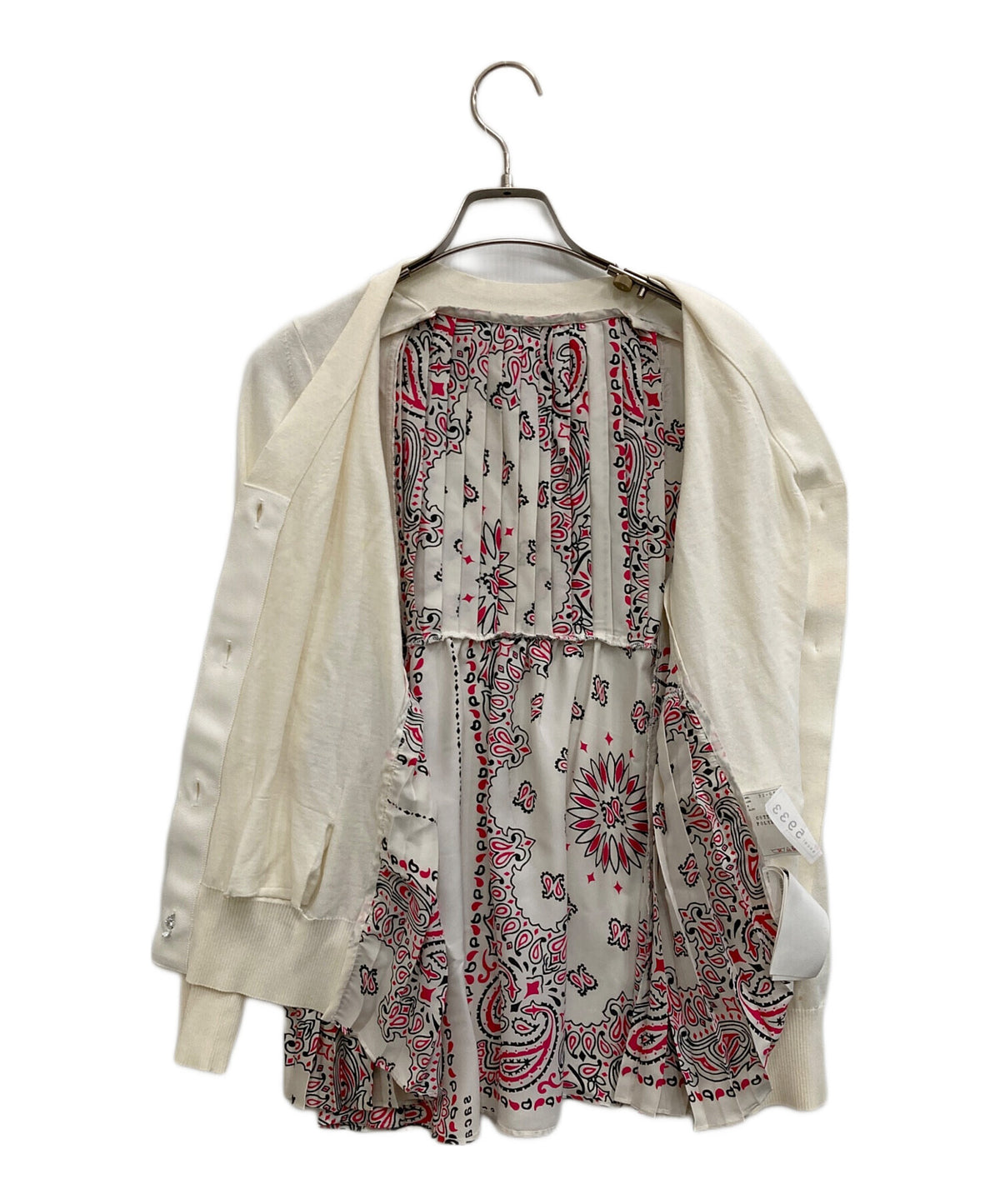 [Pre-owned] sacai Bandana-Print Cardigan 22-05933