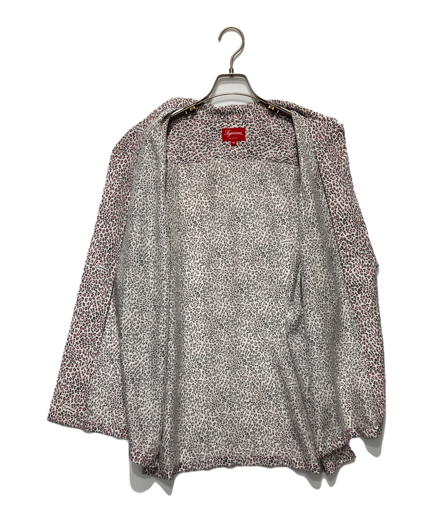 [Pre-owned] SUPREME Leopard Silk Short Sleeve Shirt