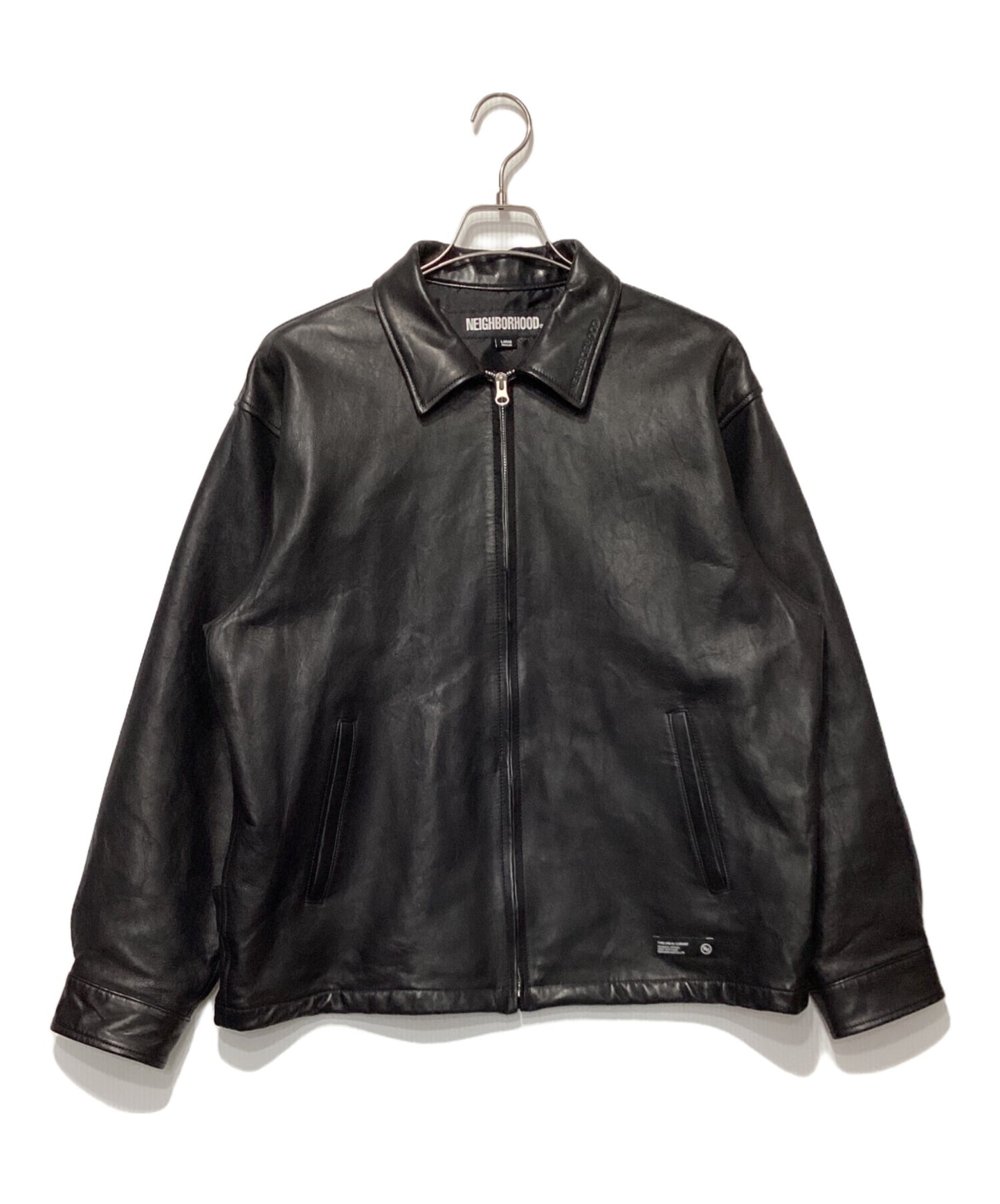 [Pre-owned] NEIGHBORHOOD LEATHER ZIP WORK JACKET 242SZNH-JKM01