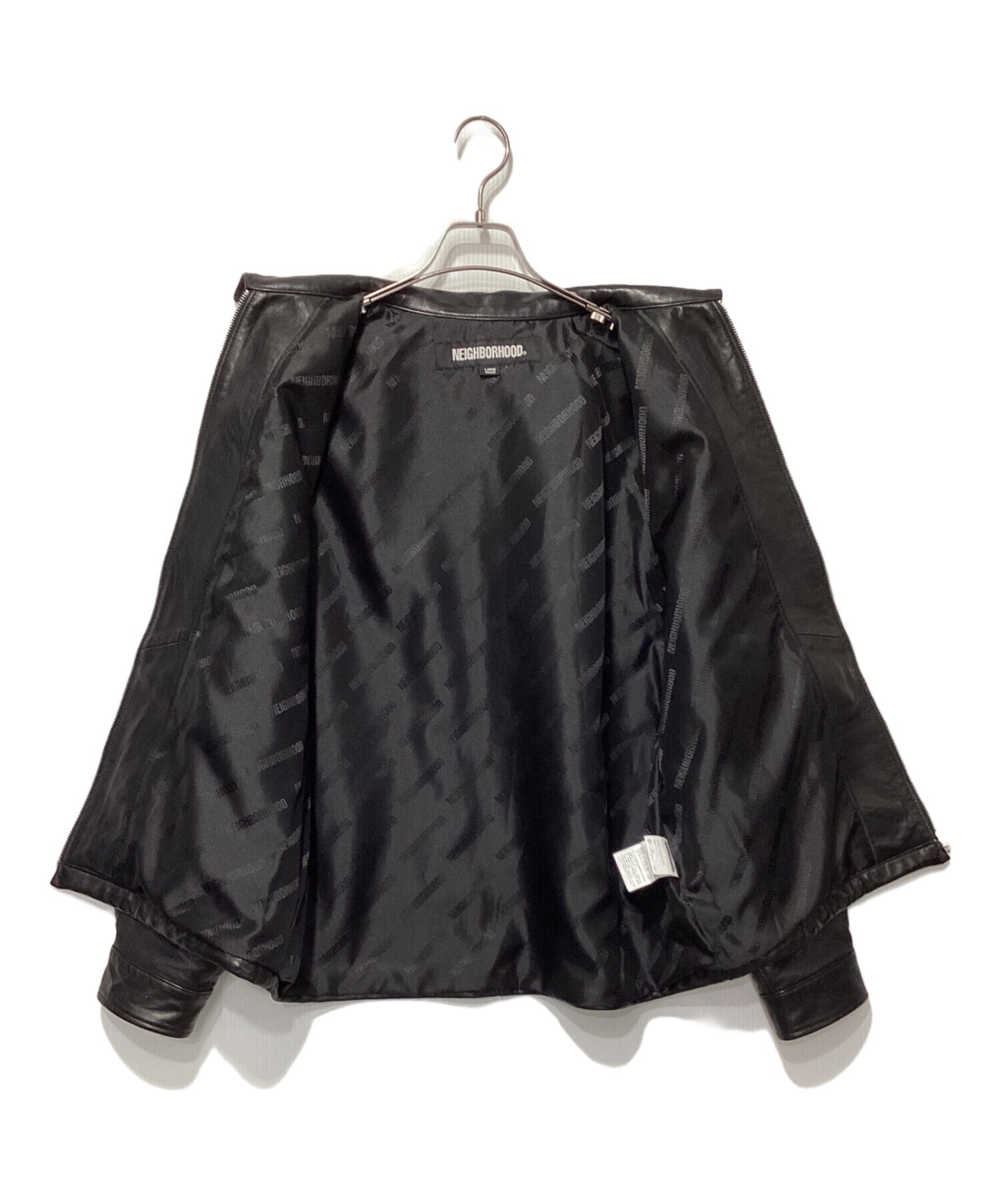 [Pre-owned] NEIGHBORHOOD LEATHER ZIP WORK JACKET 242SZNH-JKM01