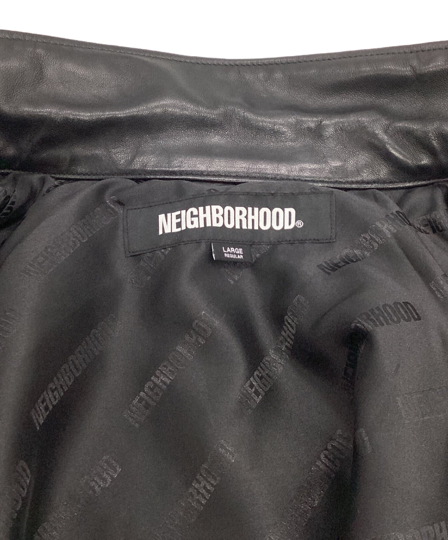 [Pre-owned] NEIGHBORHOOD LEATHER ZIP WORK JACKET 242SZNH-JKM01