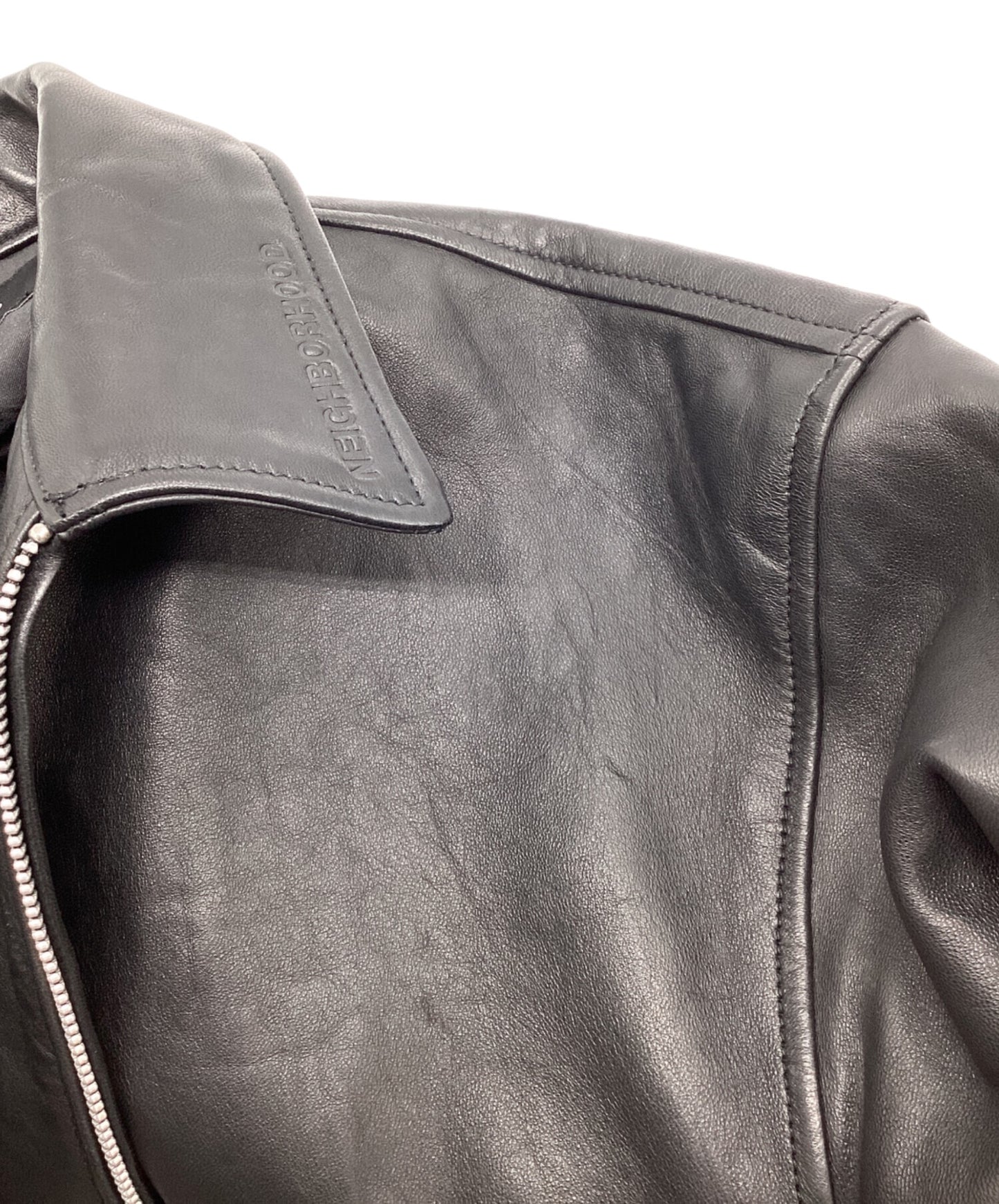 [Pre-owned] NEIGHBORHOOD LEATHER ZIP WORK JACKET 242SZNH-JKM01