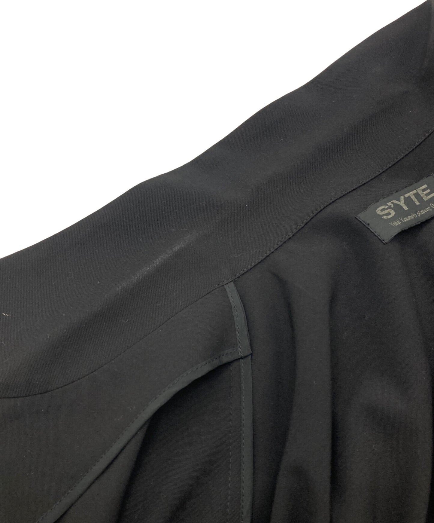 [Pre-owned] s'yte PE/RAYON GABARDINE STRETCH TAILORED WRAP DRESS UU-D09-912