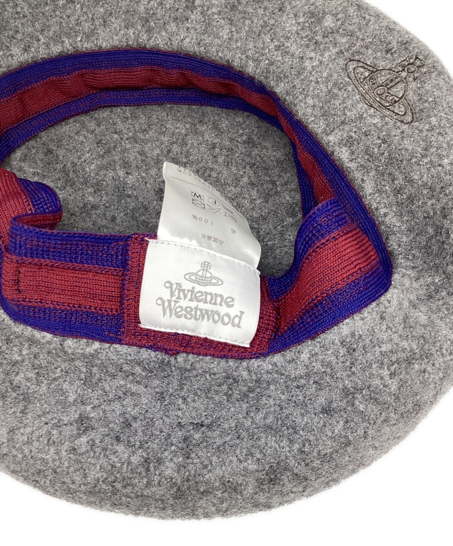 [Pre-owned] Vivienne Westwood Orb Embroidery Beret