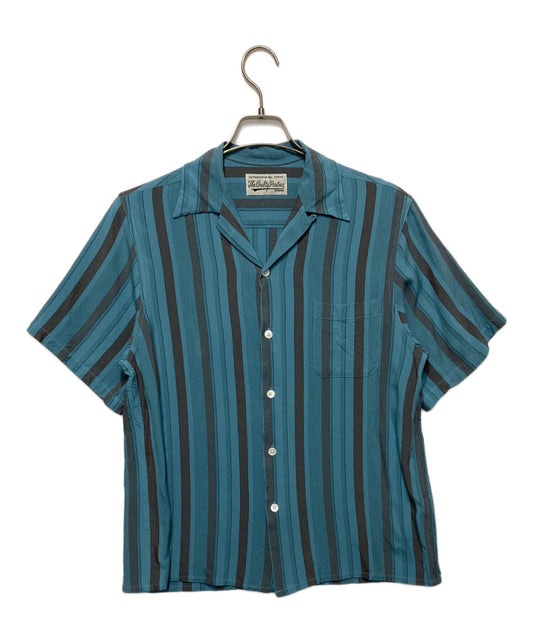 [Pre-owned] WACKO MARIA STRIPED OPEN COLLAR SHIRT