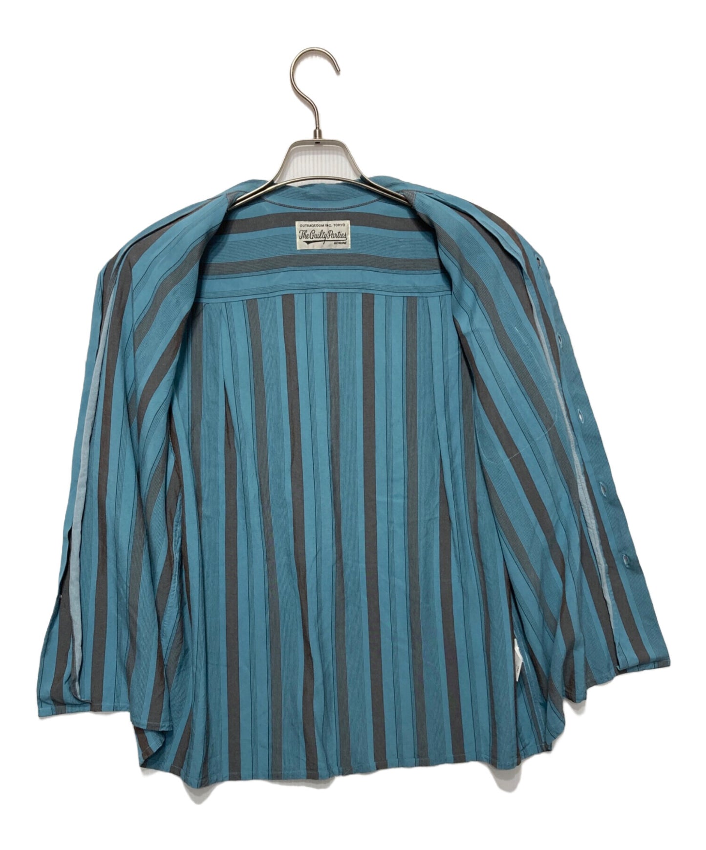 [Pre-owned] WACKO MARIA STRIPED OPEN COLLAR SHIRT