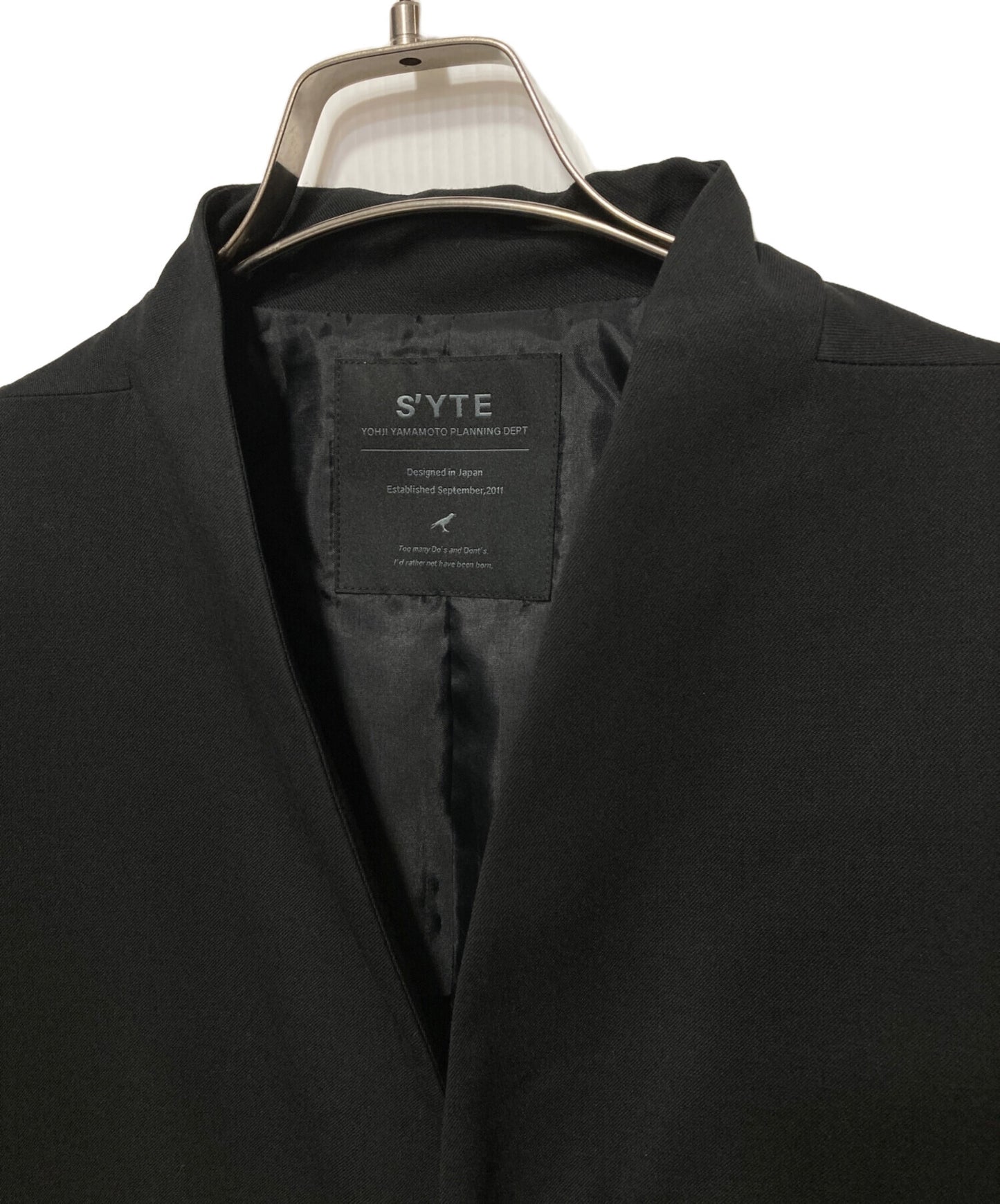 [Pre-owned] s'yte T/W GABARDINE COLLARLESS 5-BUTTON LONG JACKET UU-J08-101