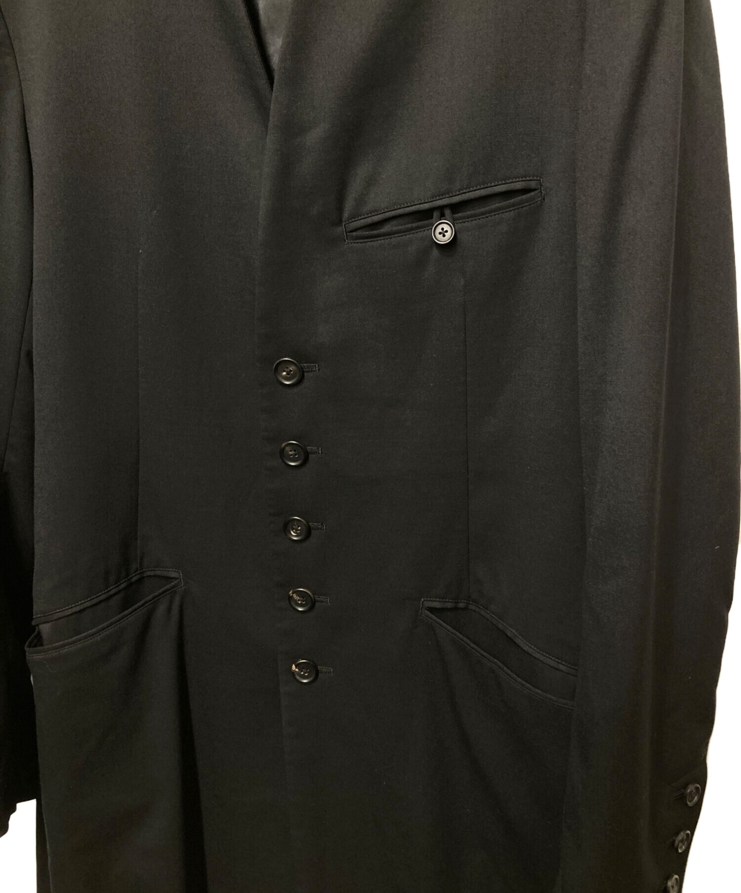 [Pre-owned] s'yte T/W GABARDINE COLLARLESS 5-BUTTON LONG JACKET UU-J08-101