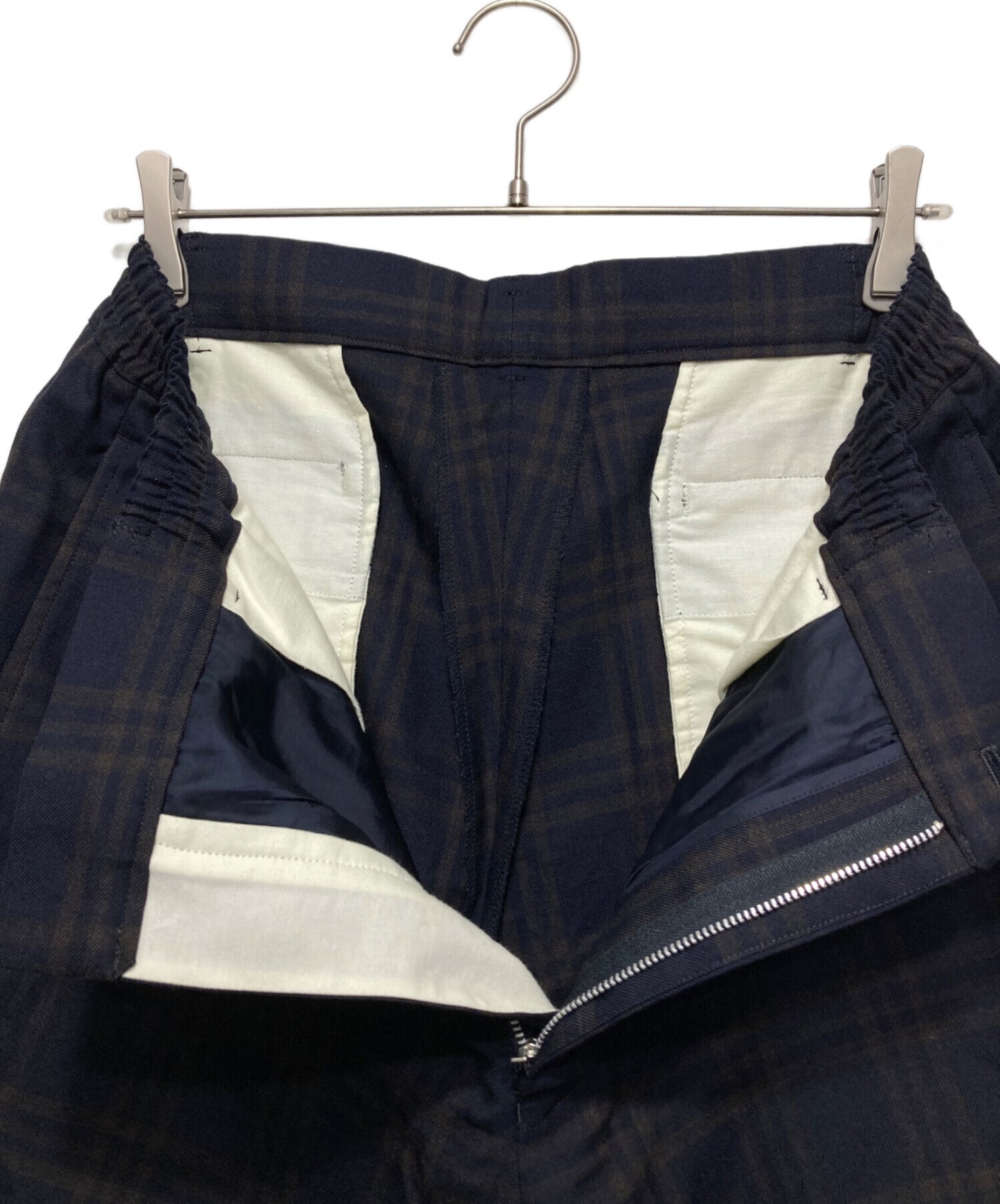 [Pre-owned] COMME des GARCONS HOMME DEUX Dark Plaid Wool/Dark Check Wool Pants DP-P030