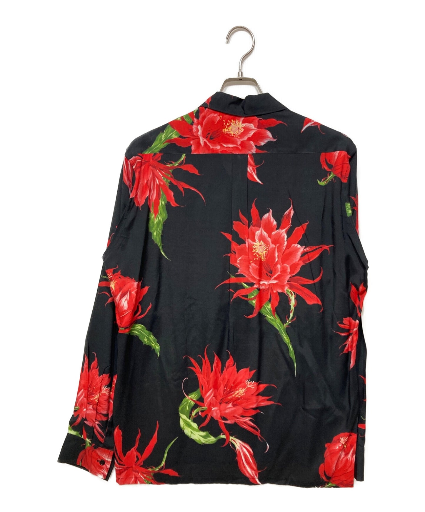 [Pre-owned] Y's Floral Pattern Open Collar Rayon Shirt ME-B21-203