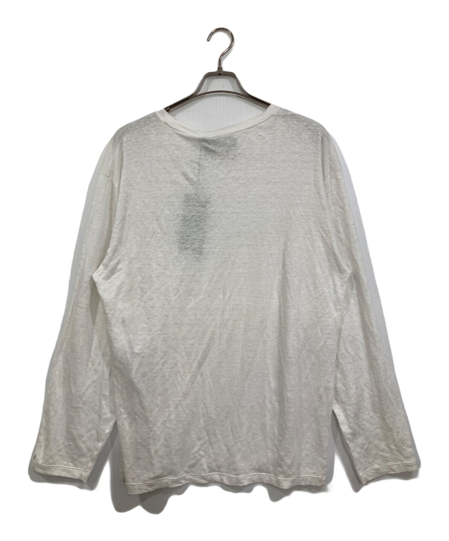 [Pre-owned] GUCCI LINEN V-NECK T-SHIRT Linen cut and sewn long-sleeved T-shirt 645270