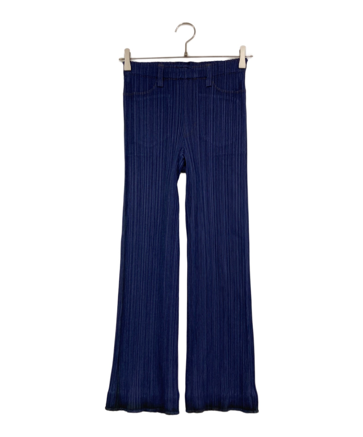 [Pre-owned] PLEATS PLEASE Denim Transfer Pleated Pants PP33-JF723