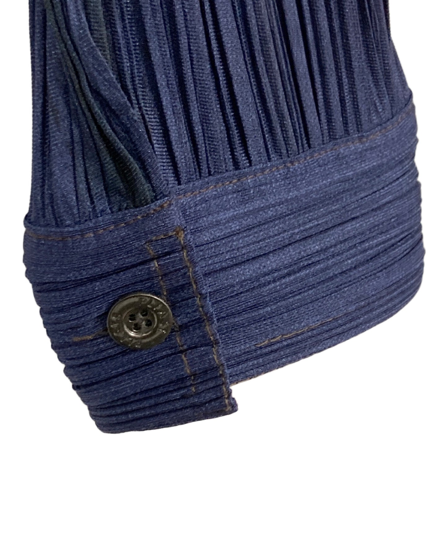 [Pre-owned] PLEATS PLEASE Denim Transfer Pleated Jacket PP33-JC722