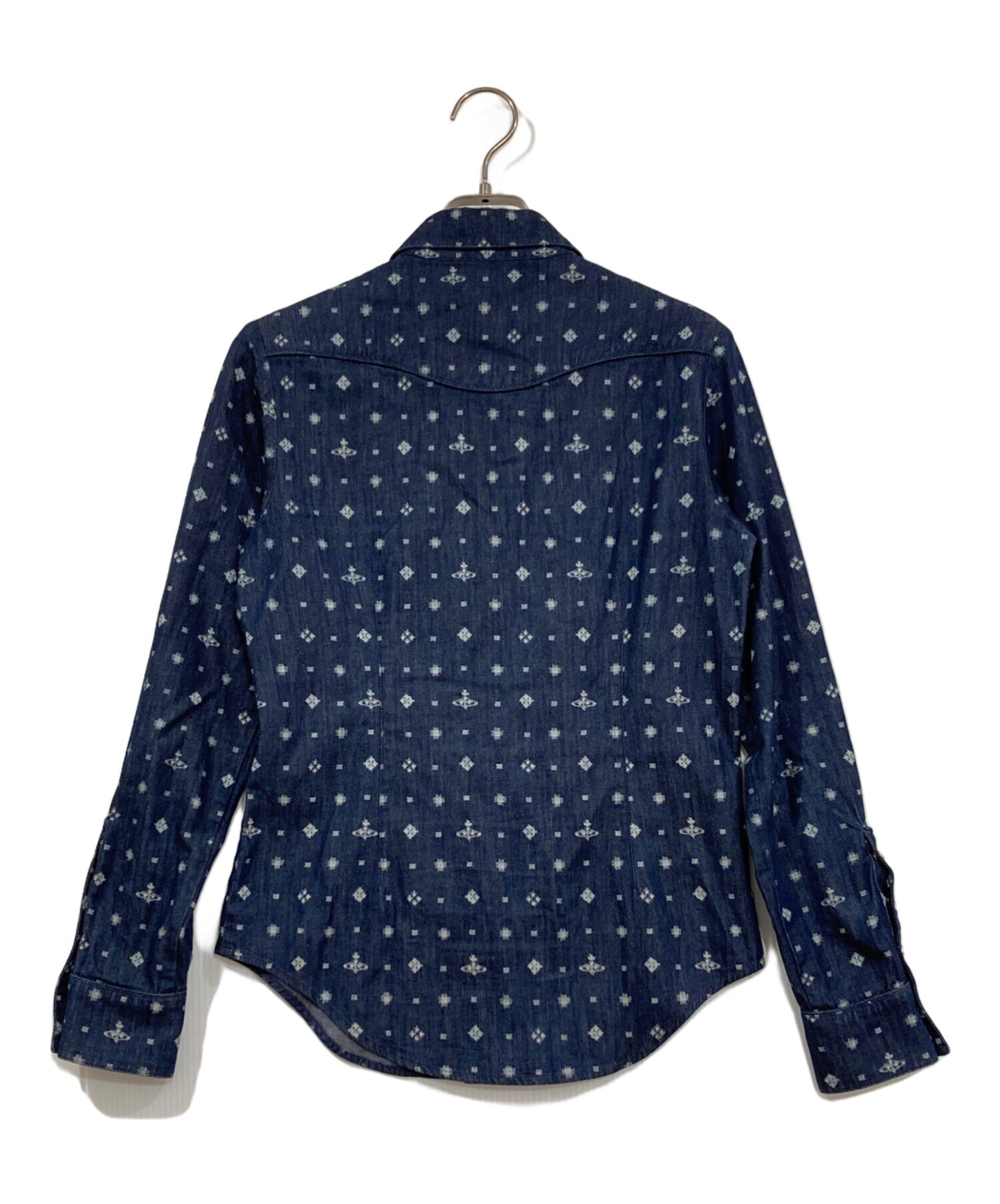 [Pre-owned] Vivienne Westwood ANGLOMANIA Orb Embroidery Western Shirt Denim Shirt Y2K 14-03-842002