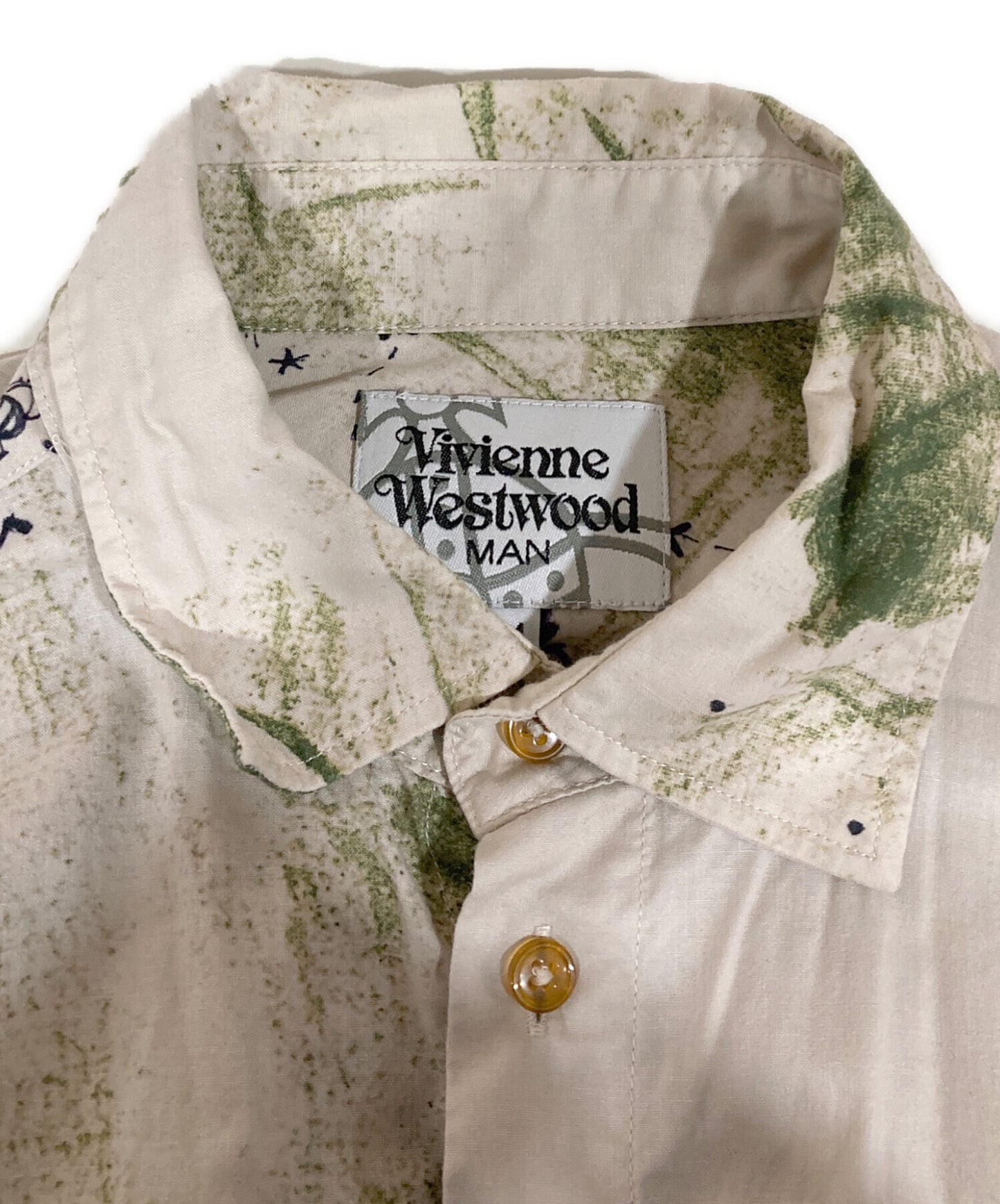 [Pre-owned] Vivienne Westwood man Picnic Print Relax Shirt 199060-7215