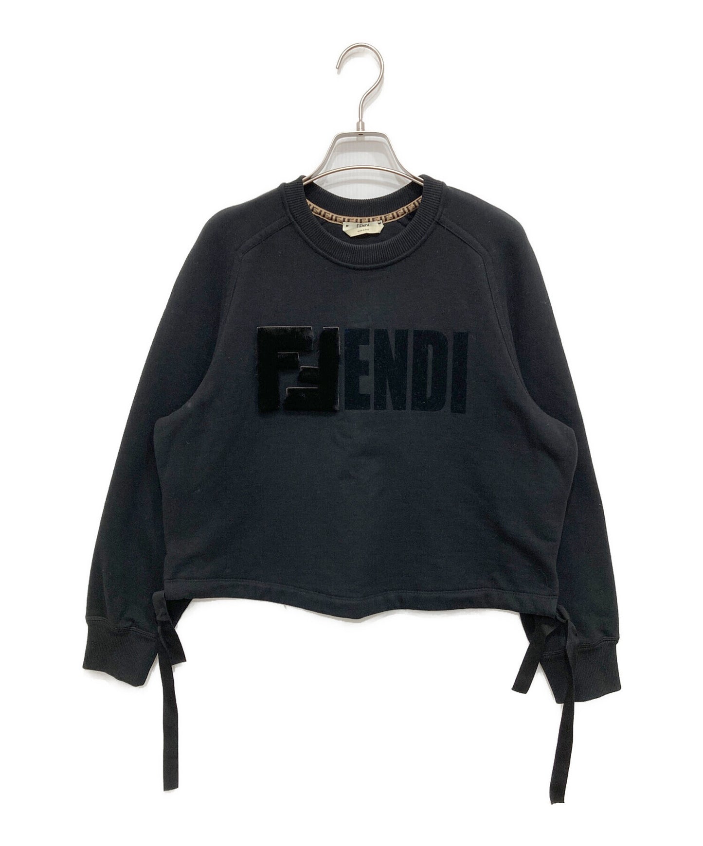 [Pre-owned] FENDI Mink Fur Side Ribbon Sweatshirt FS7186 A5GP