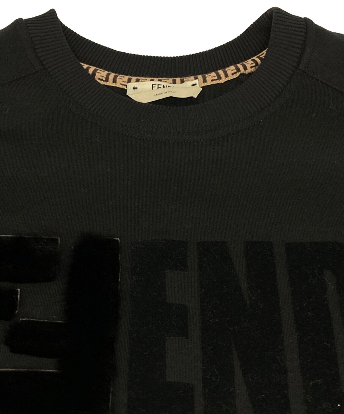 [Pre-owned] FENDI Mink Fur Side Ribbon Sweatshirt FS7186 A5GP