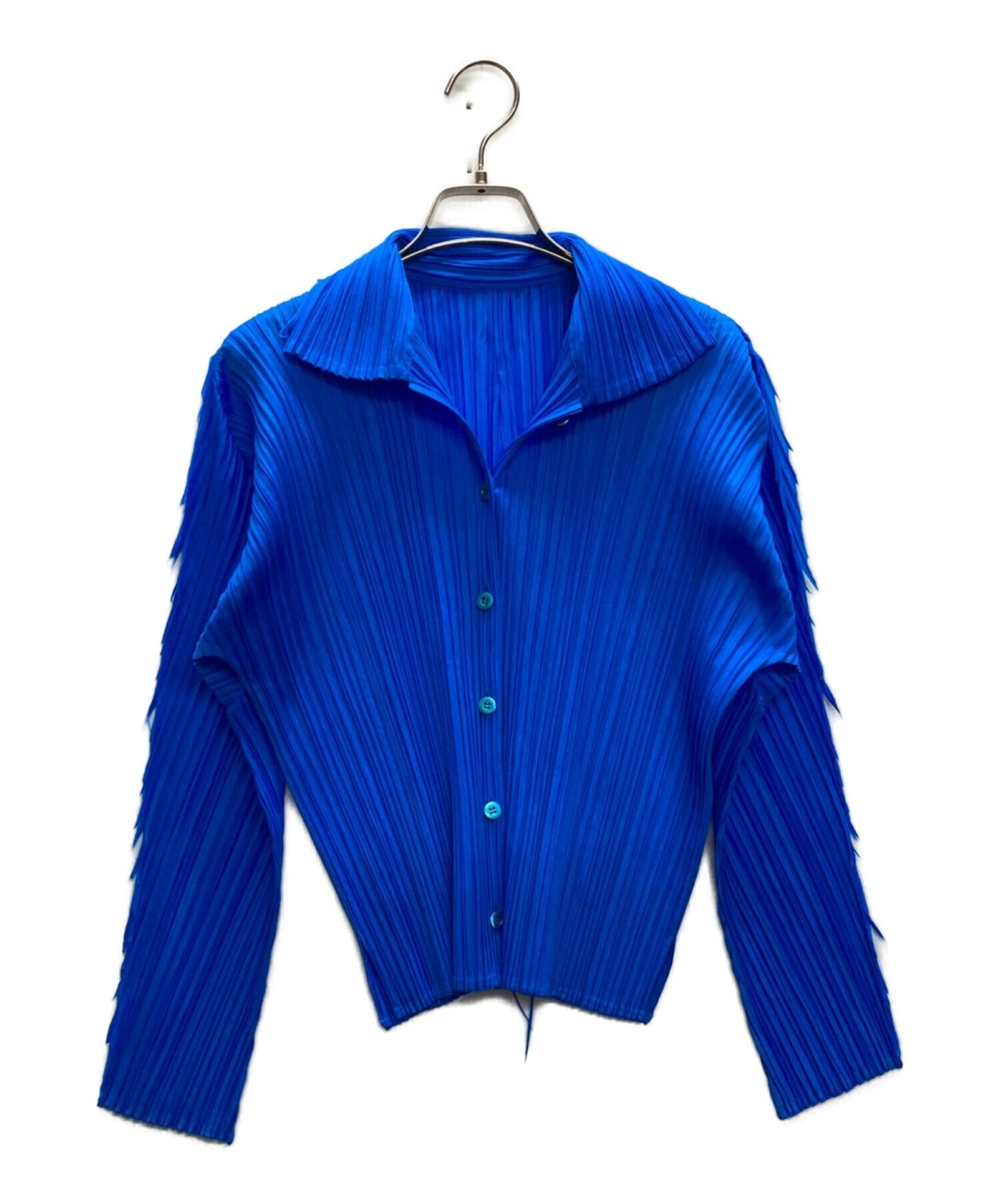 [Pre-owned] PLEATS PLEASE Cut-off processed pleated cardigan PP31-JJ201