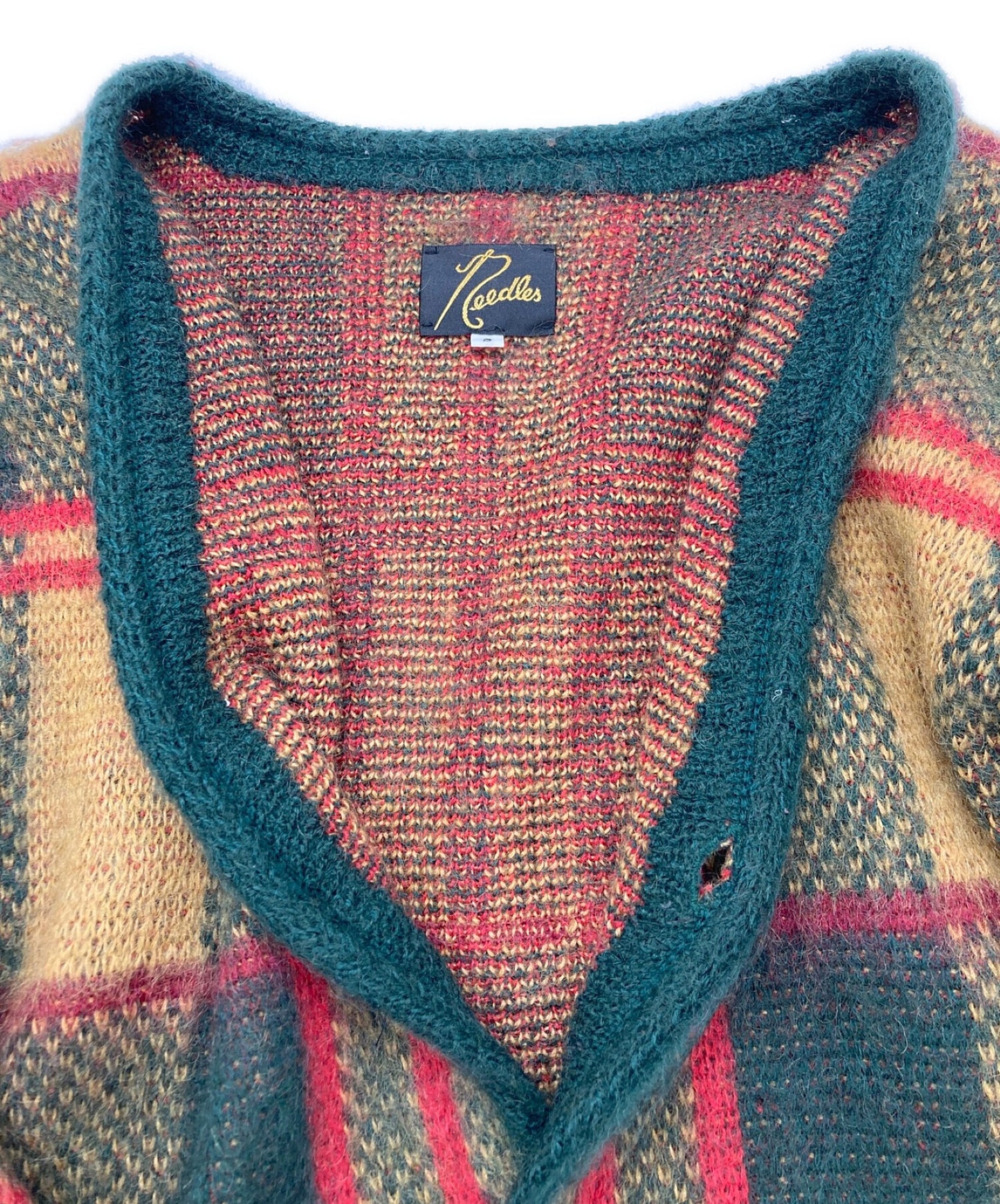 [Pre-owned] Needles Tartan Mohair Cardigan LQ273
