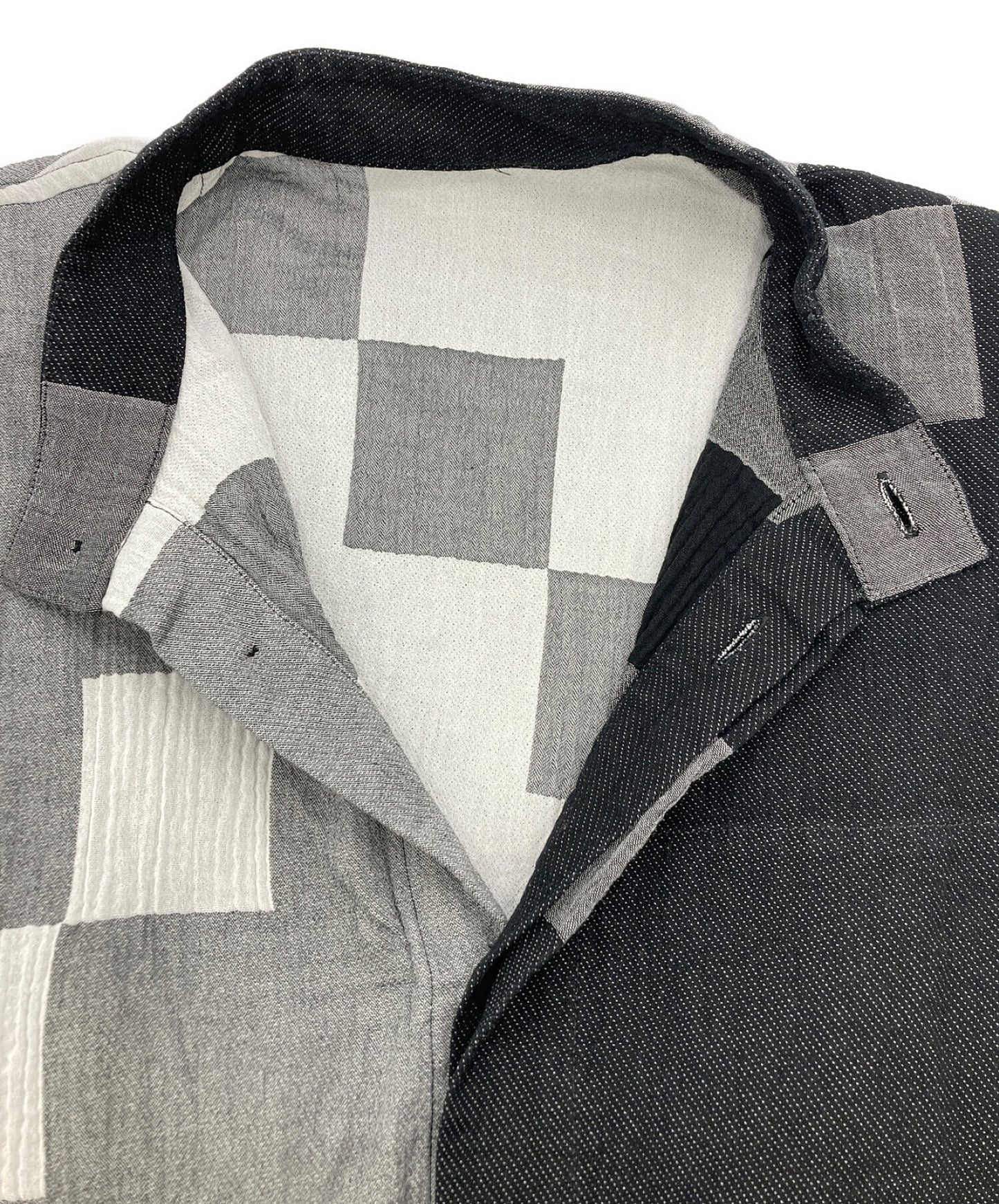 [Pre-owned] ISSEY MIYAKE MEN BLOCK CREPE SHIRT LA23FJ129