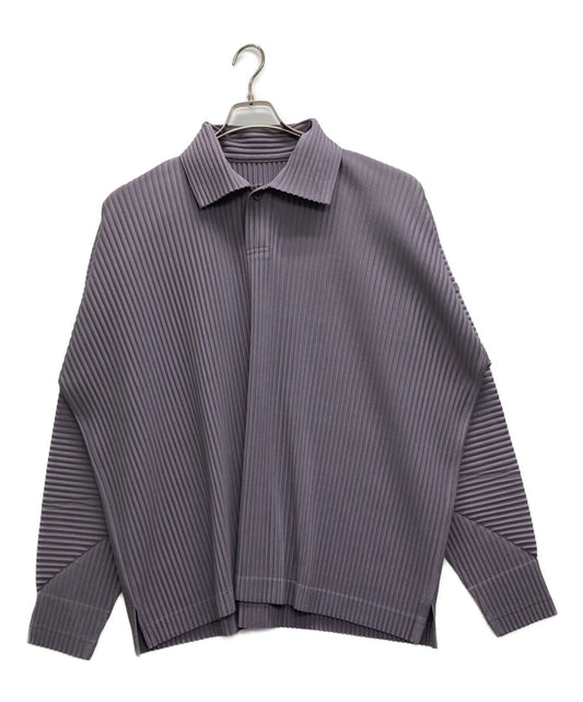 [Pre-owned] HOMME PLISSE ISSEY MIYAKE L/S Pleated Polo Shirt HP31JM107