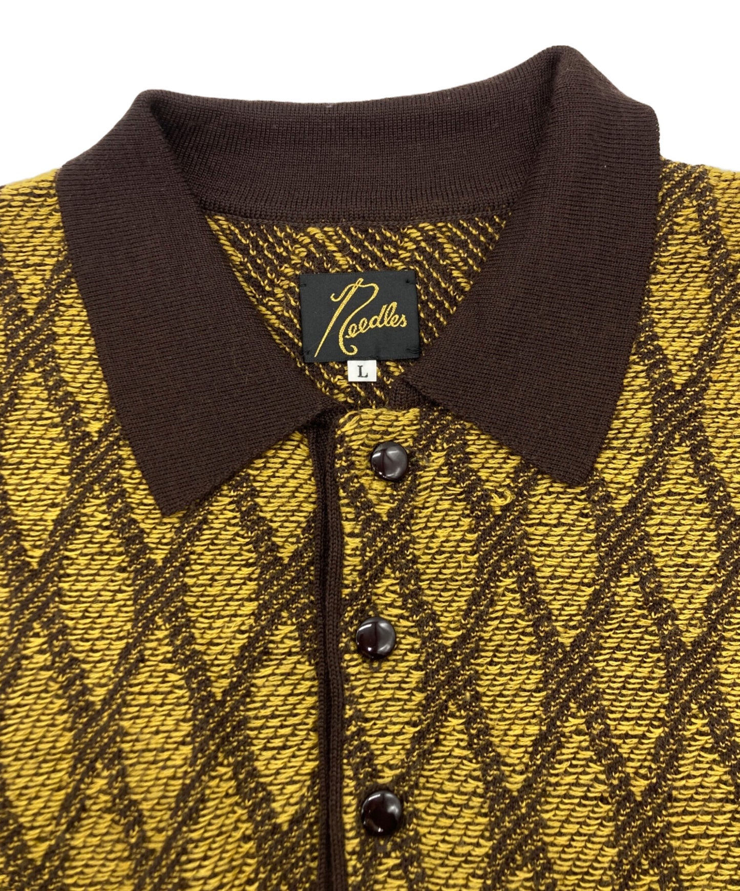 [Pre-owned] Needles knit polo shirt J0264