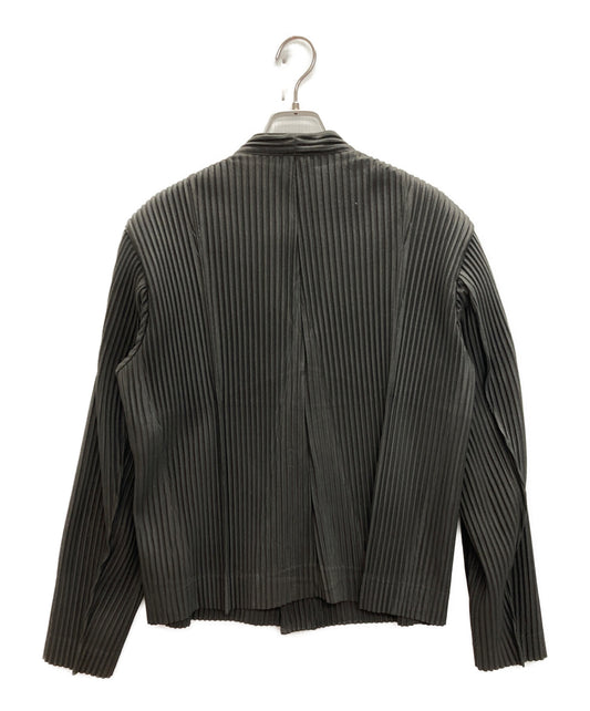 [Pre-owned] HOMME PLISSE ISSEY MIYAKE SOLID PLEATS collarless jacket HP13JD191