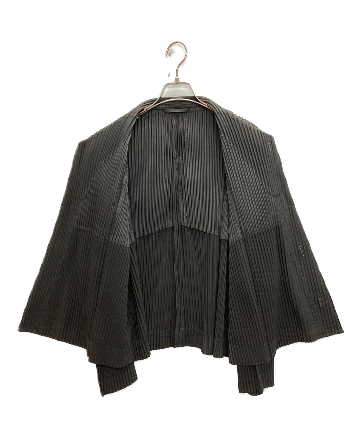 [Pre-owned] HOMME PLISSE ISSEY MIYAKE SOLID PLEATS collarless jacket HP13JD191