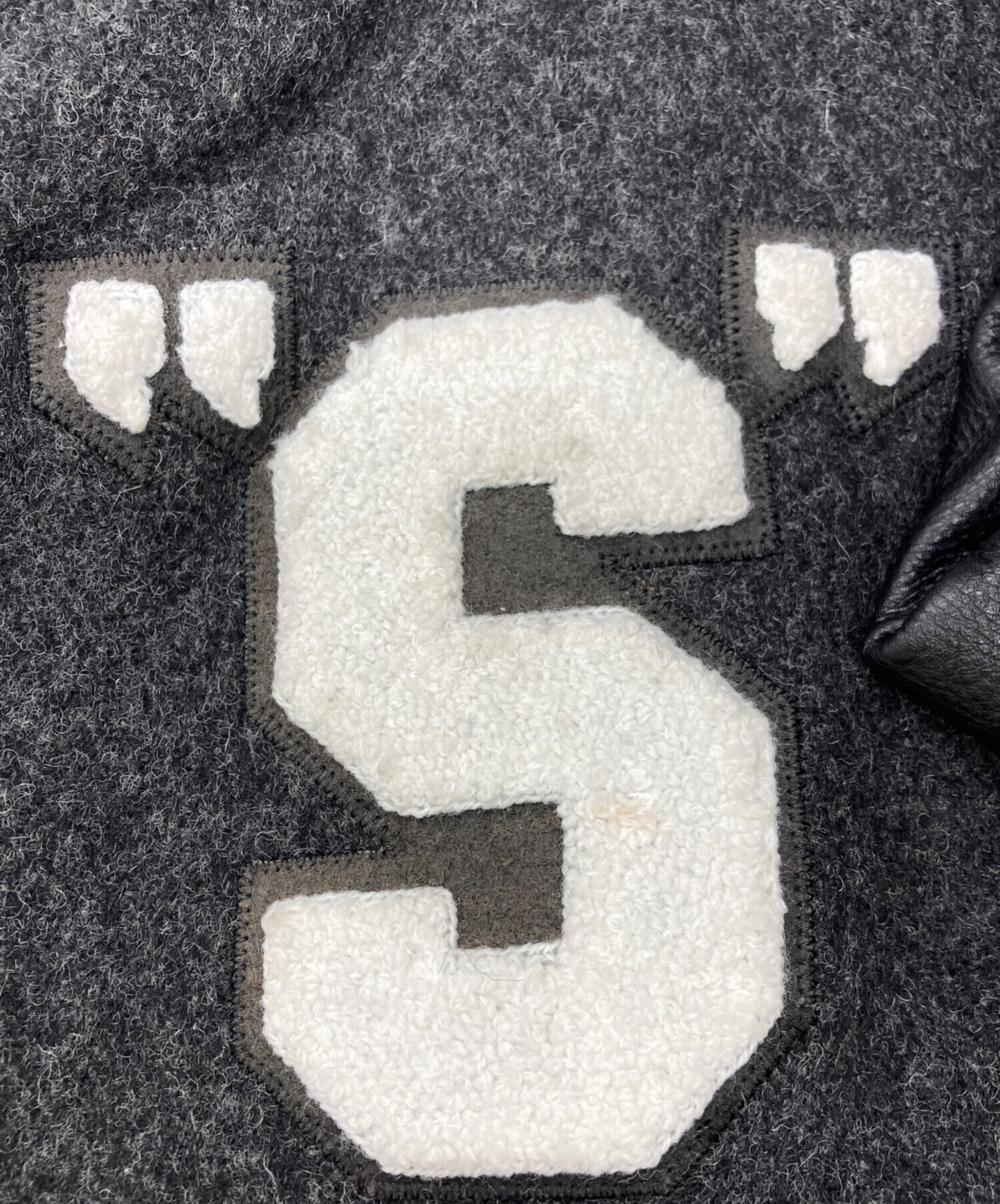 [Pre-owned] stussy Leather Switched Varsity Jacket