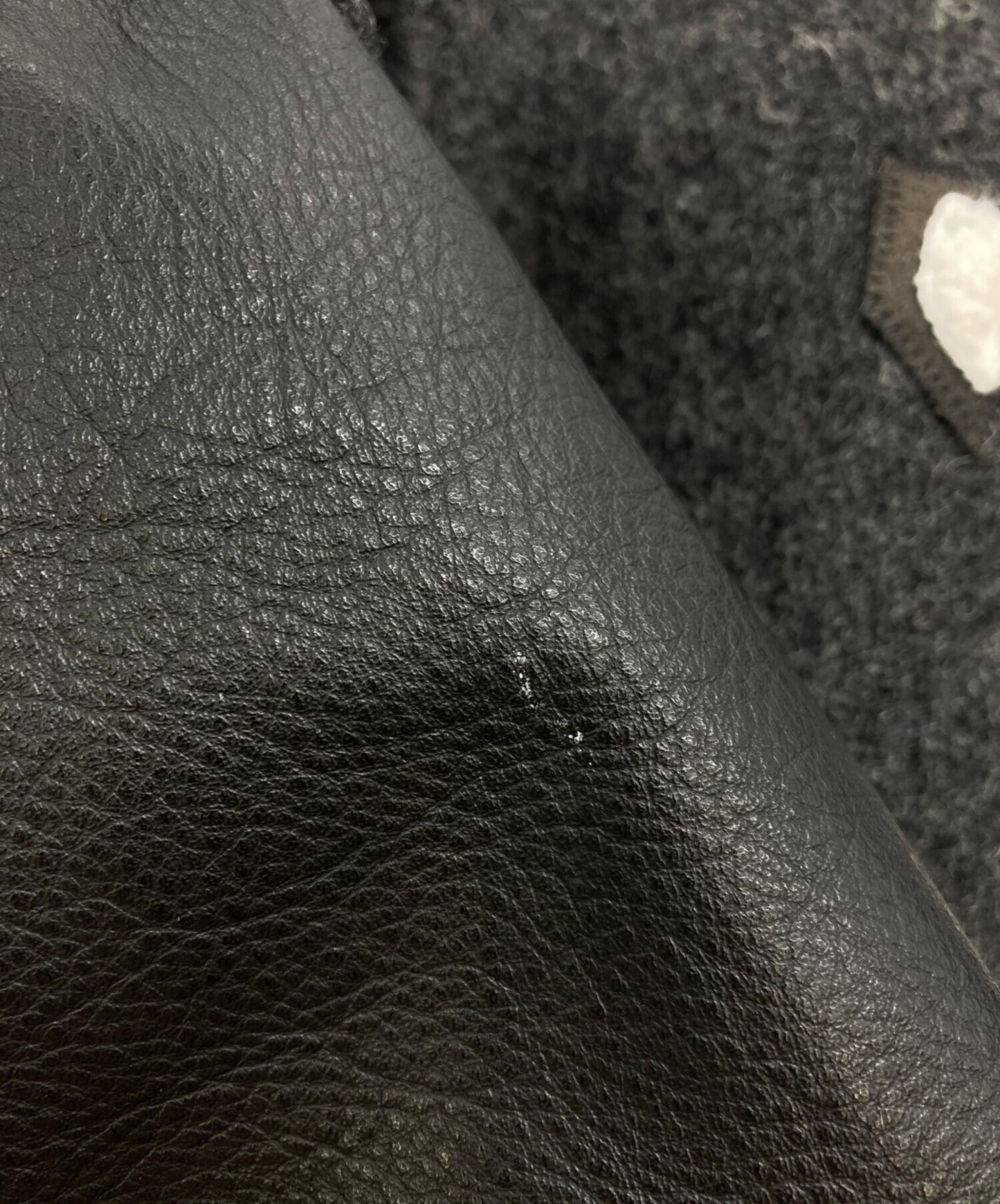 [Pre-owned] stussy Leather Switched Varsity Jacket