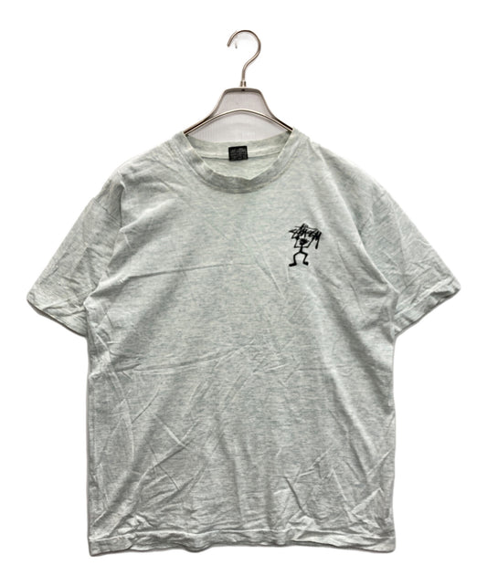 [Pre-owned] stussy 80's shadow man embroidered T-shirt