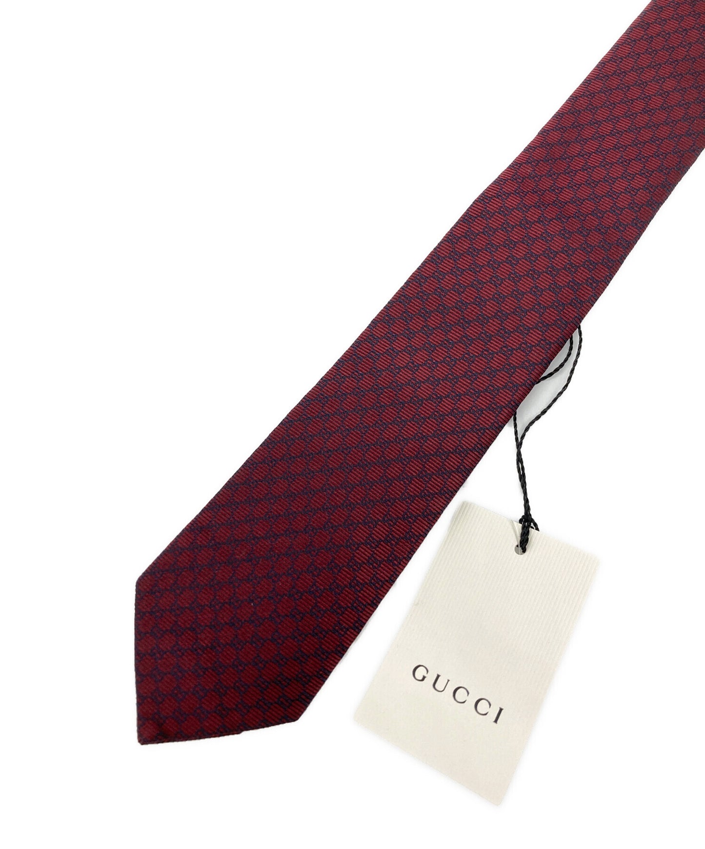 [Pre-owned] GUCCI GG logo silk tie