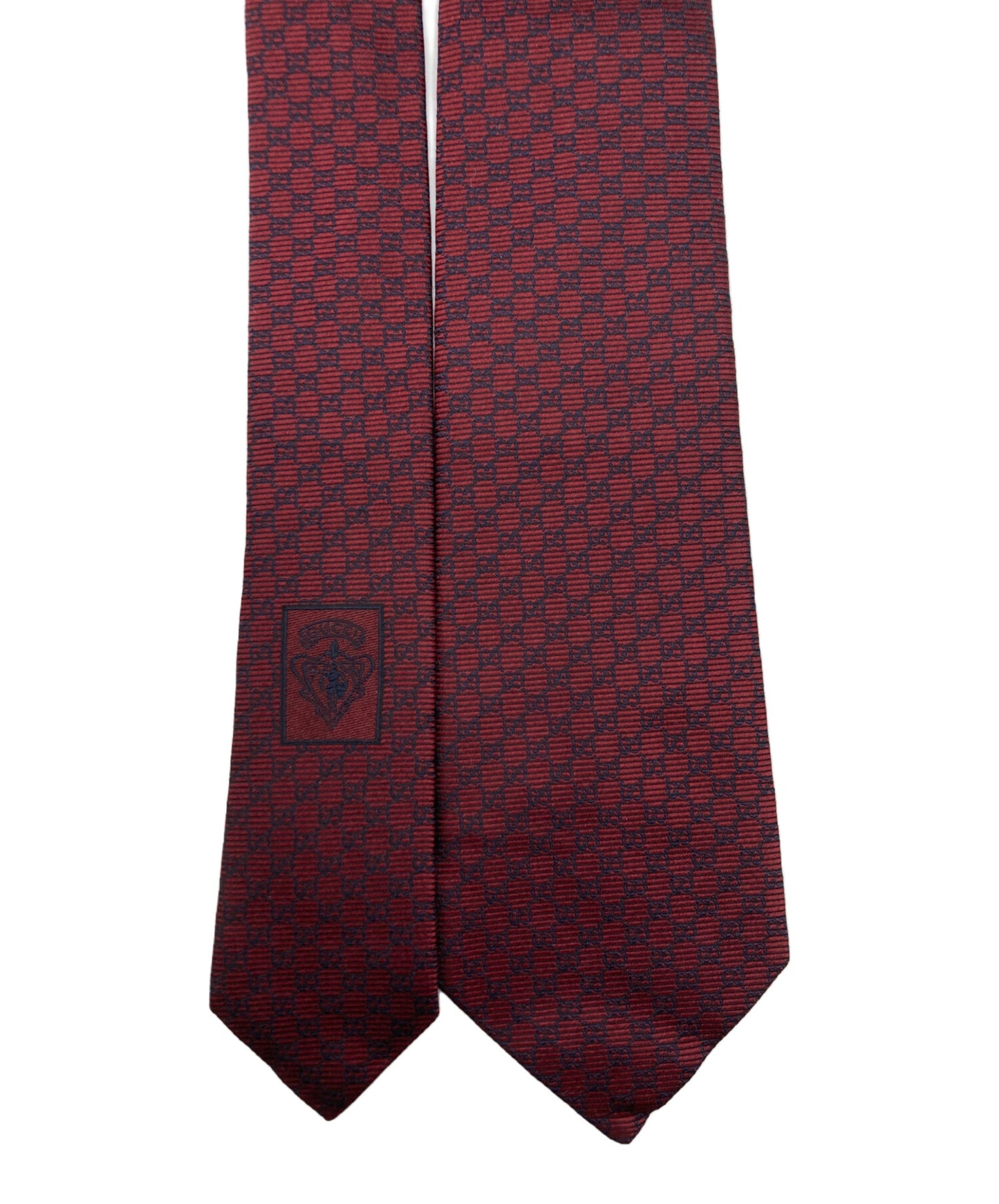 [Pre-owned] GUCCI GG logo silk tie