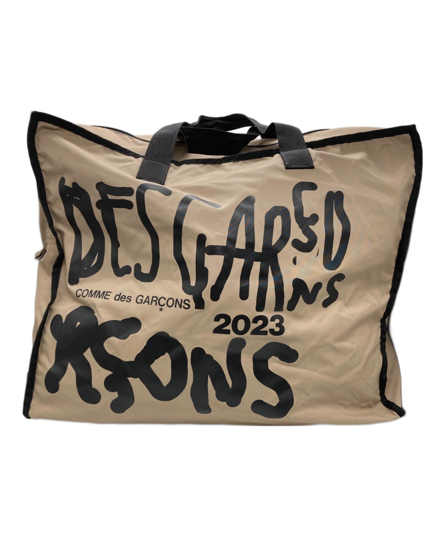 [Pre-owned] COMME des GARCONS Nylon Logo Message Print Shopping Tote Bag OL-K 202