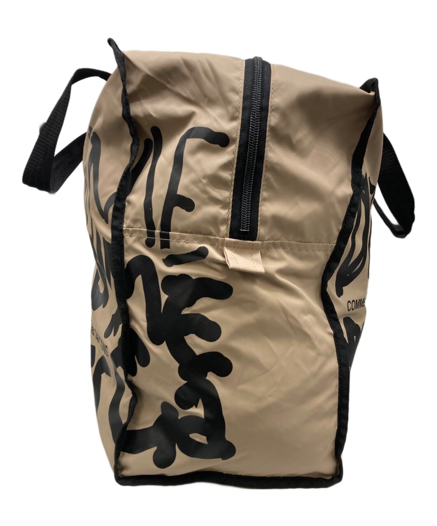 [Pre-owned] COMME des GARCONS Nylon Logo Message Print Shopping Tote Bag OL-K 202