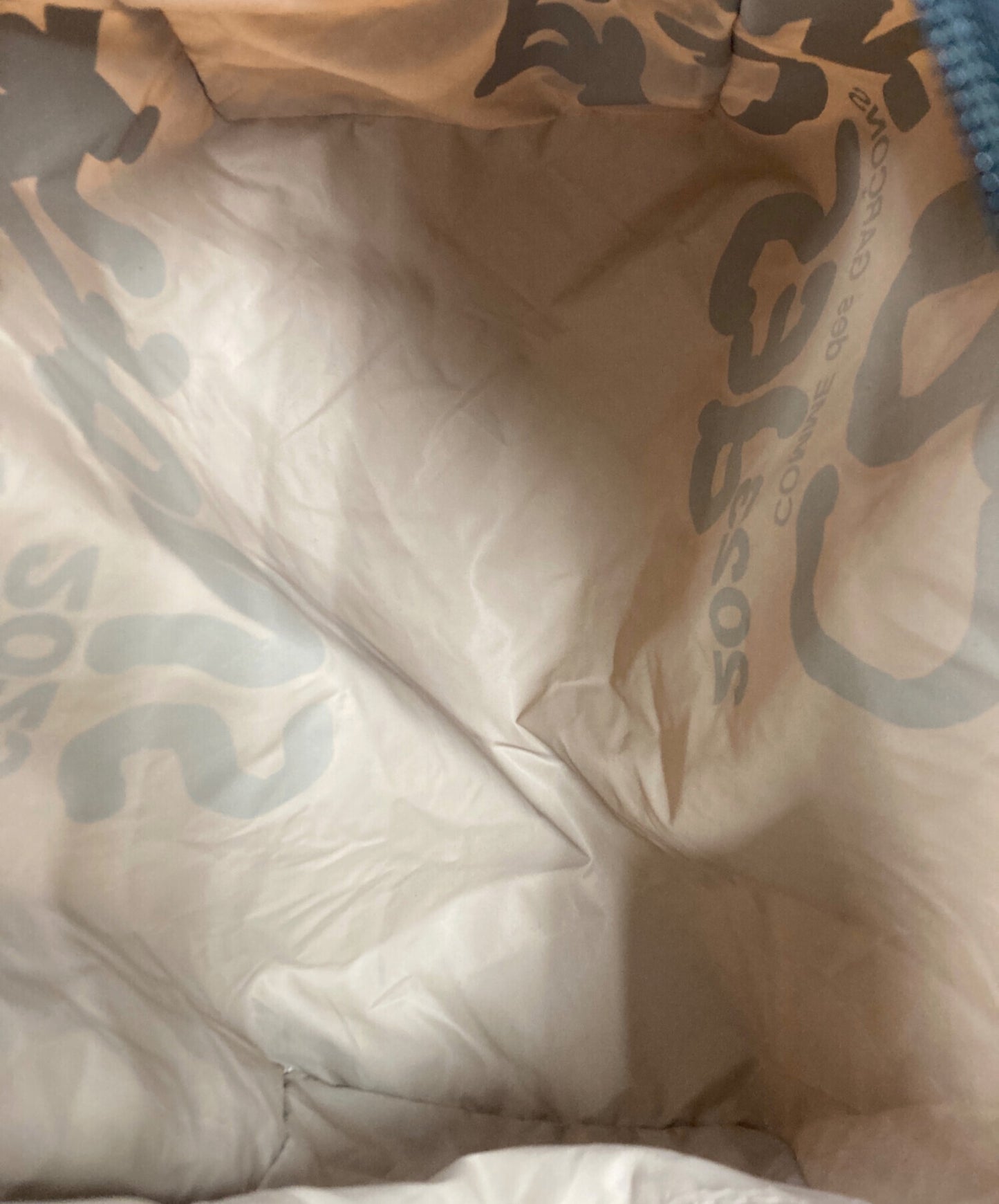 [Pre-owned] COMME des GARCONS Nylon Logo Message Print Shopping Tote Bag OL-K 202