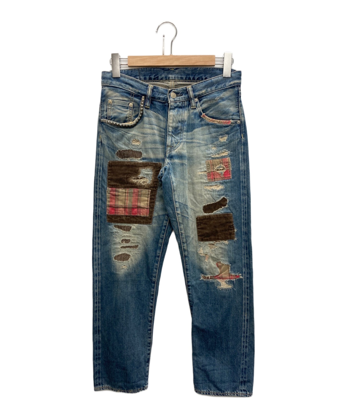 [Pre-owned] Hysteric Glamour CCR Processed Denim Straight Pants 0124AP06