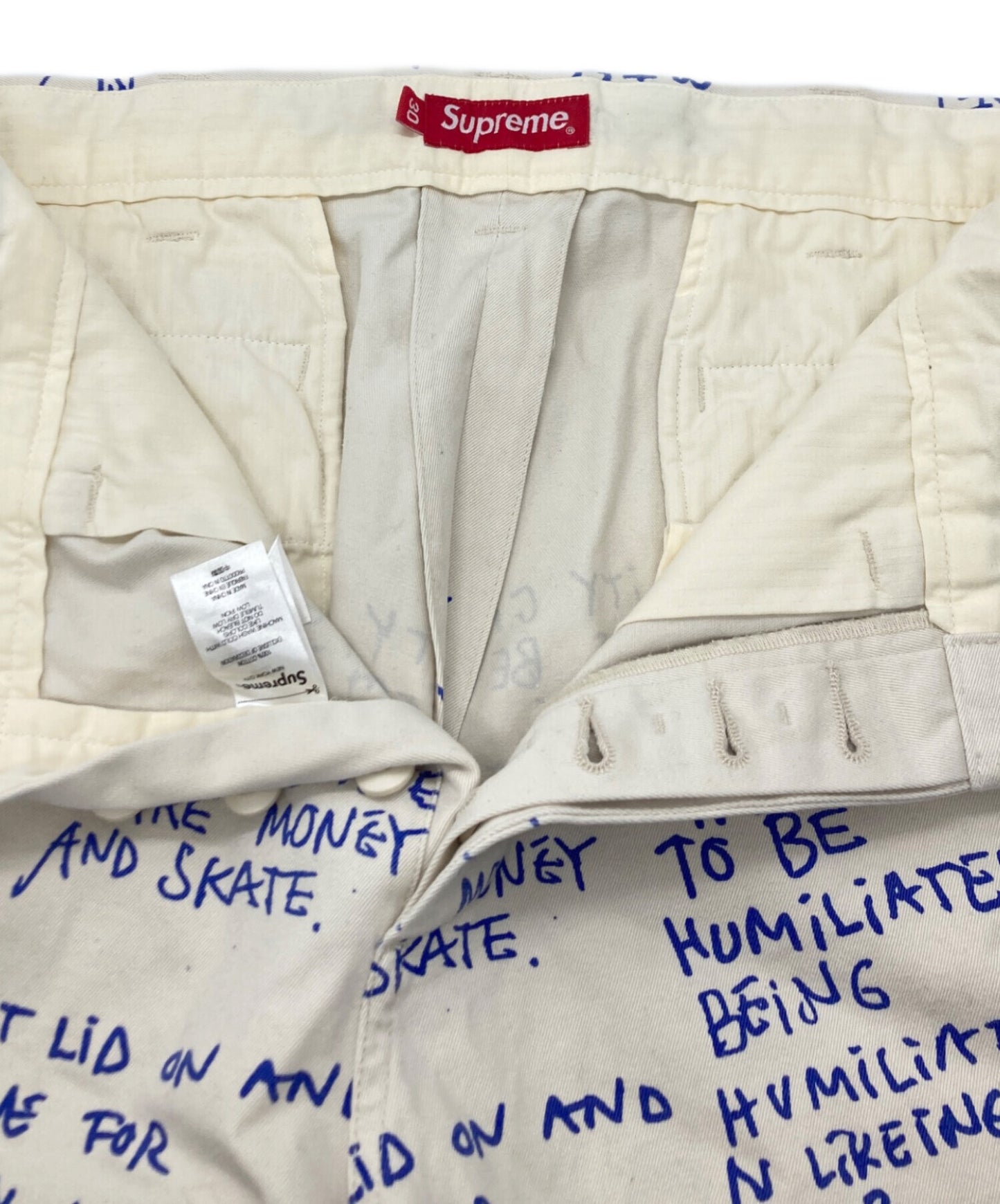 [Pre-owned] SUPREME Gonz Poems Chino Pant