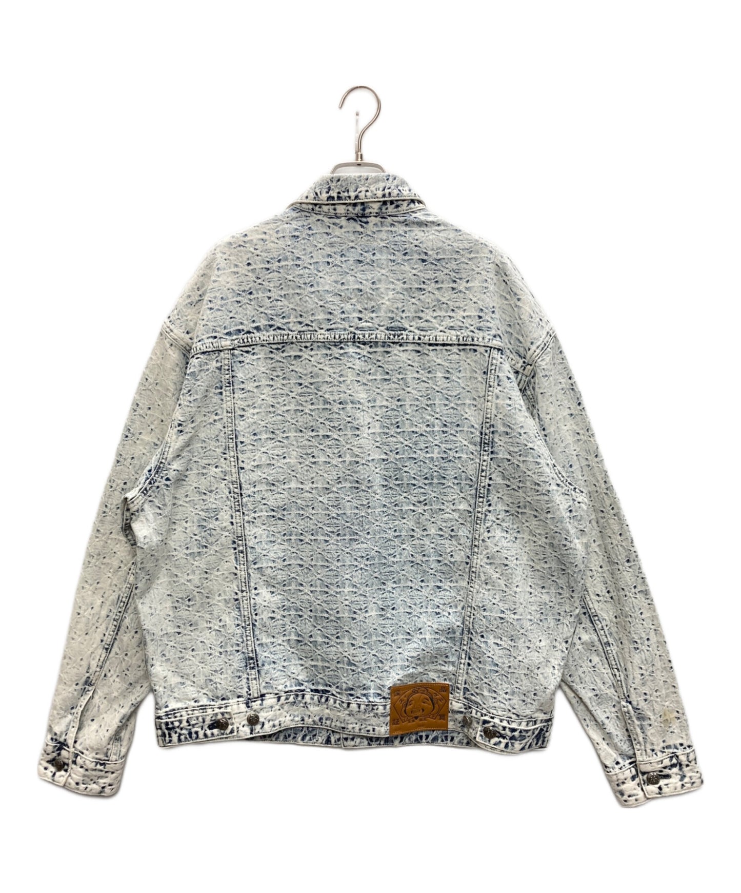[Pre-owned] EVISU Allover Seagull Jacquard Seagull Embroidered Loose Fit Denim Jacket 2ESHTM4DJ8004LFDN