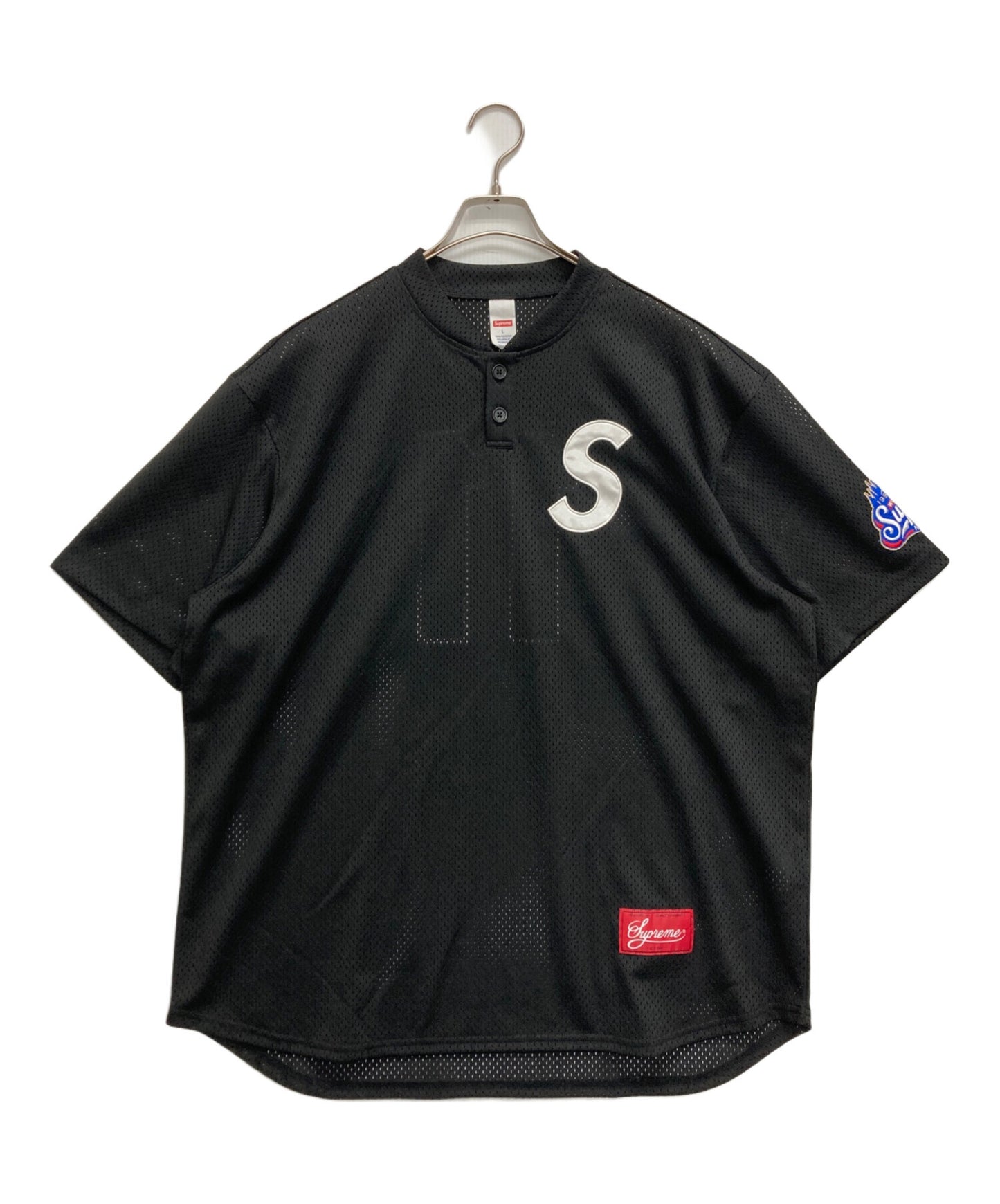[Pre-owned] SUPREME S Logo Baseball Henley