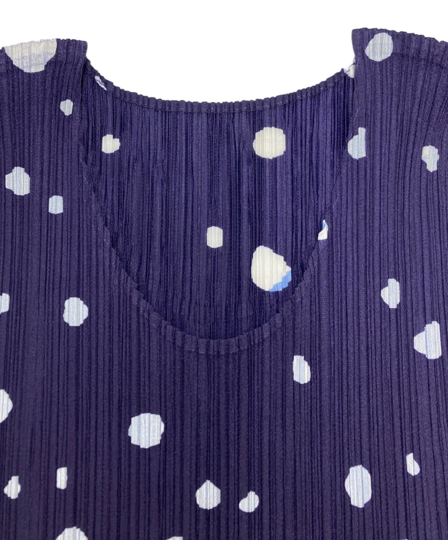 [Pre-owned] PLEATS PLEASE Dotted Sleeveless Pleated Tunic PP93-JK736