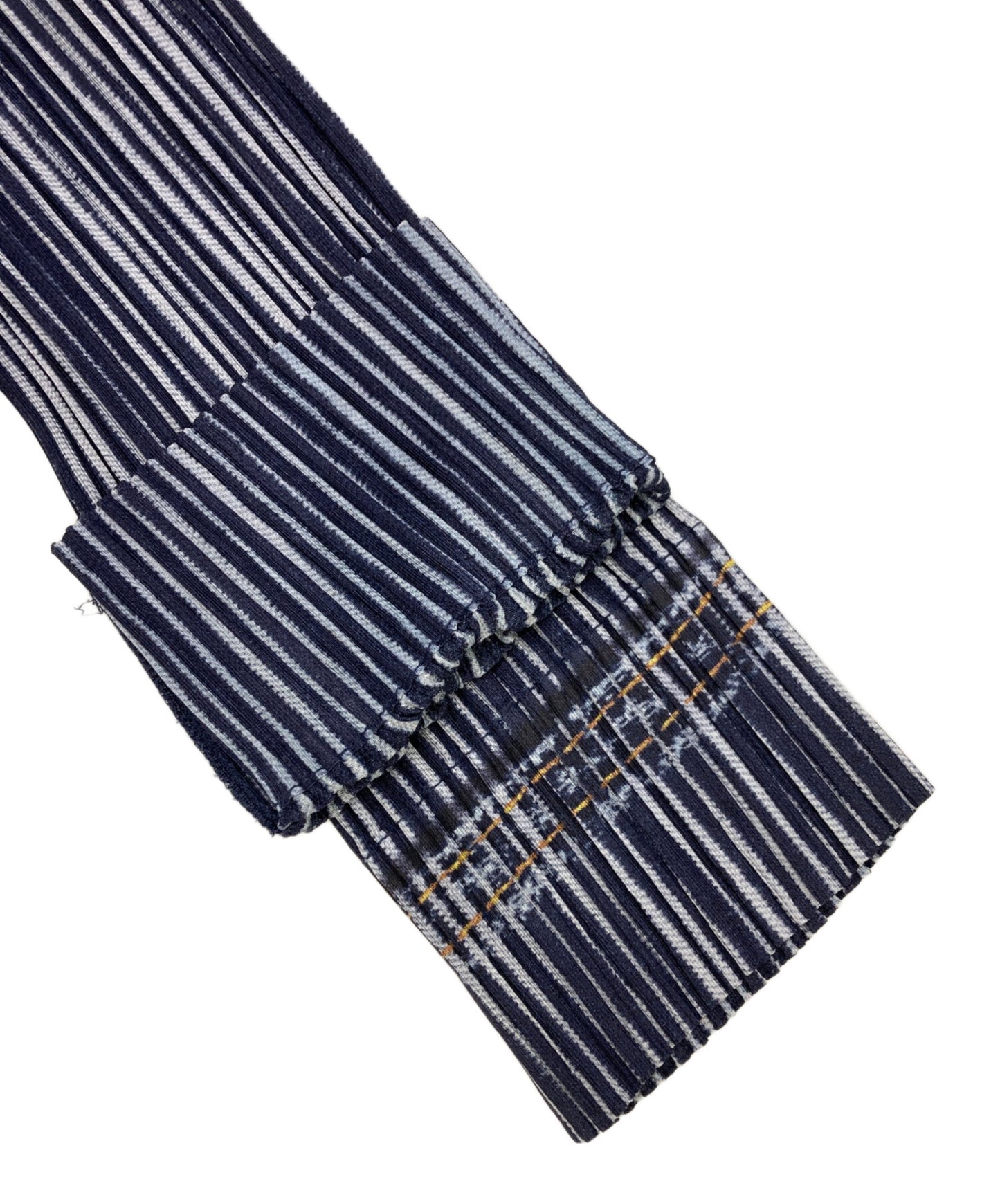 [Pre-owned] PLEATS PLEASE Denim Transfer Pleated Cardigan PP01-EN597