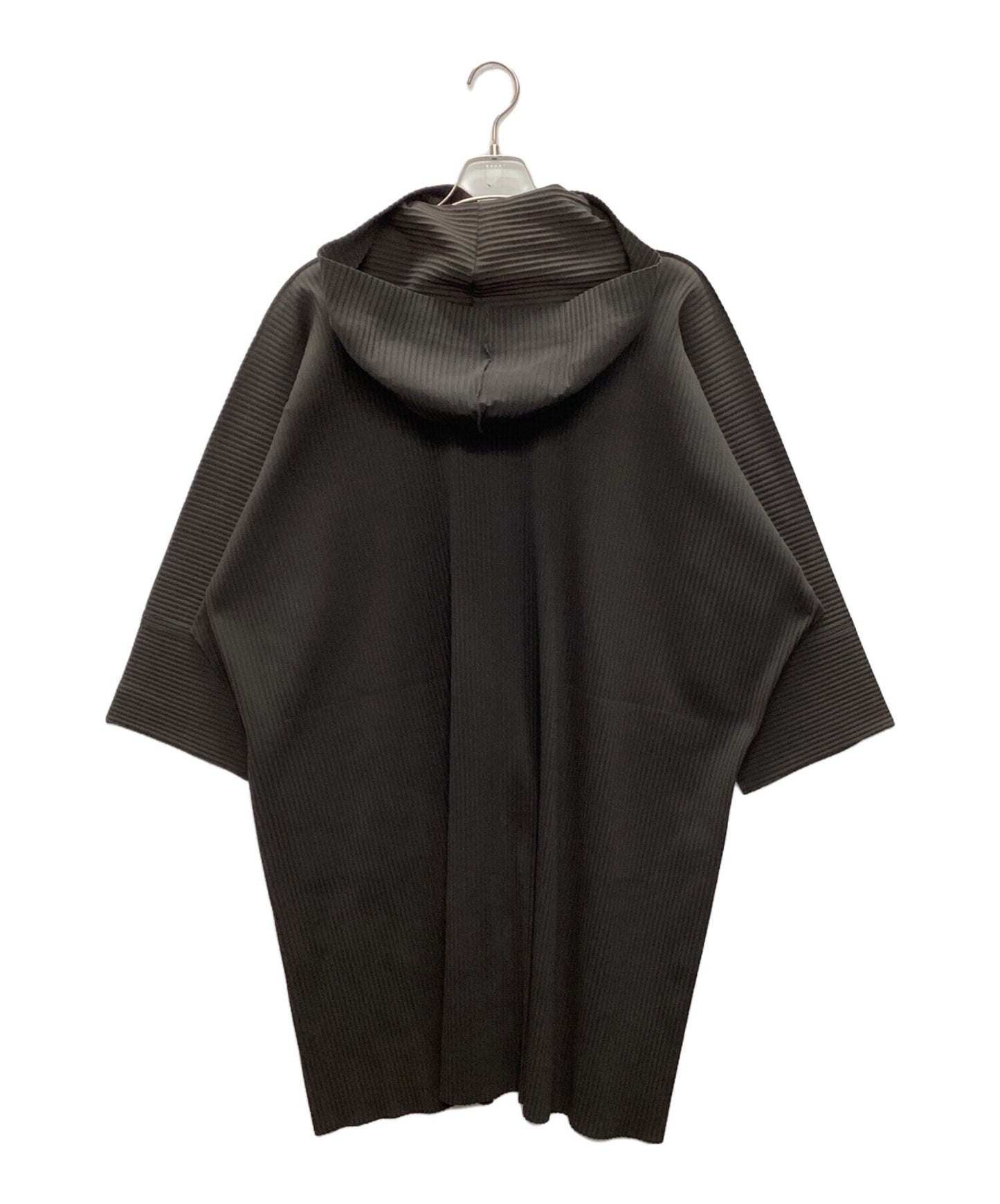 [Pre-owned] me ISSEY MIYAKE Pleated Hooded Coat MI84KA613